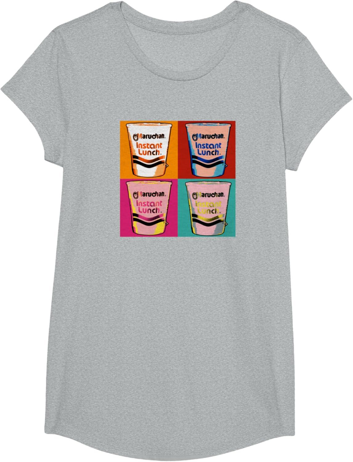 image:imageMaruchan Instant Lunch Ramen Cups Pop Art Painting TShirtHeather Grey