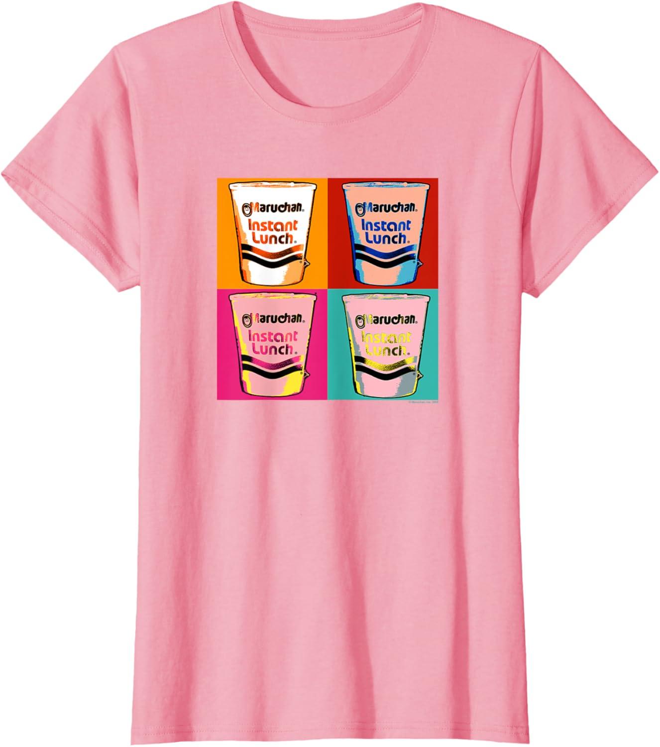 image:imageMaruchan Instant Lunch Ramen Cups Pop Art Painting TShirtPink