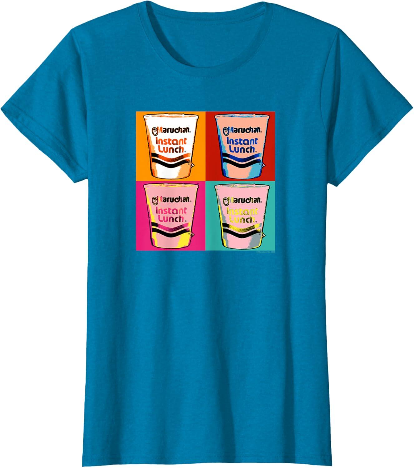 image:imageMaruchan Instant Lunch Ramen Cups Pop Art Painting TShirtSapphire Blue