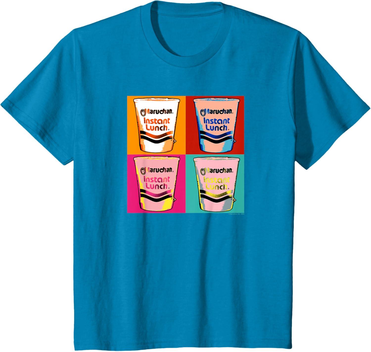 image:imageMaruchan Instant Lunch Ramen Cups Pop Art Painting TShirtSapphire Blue