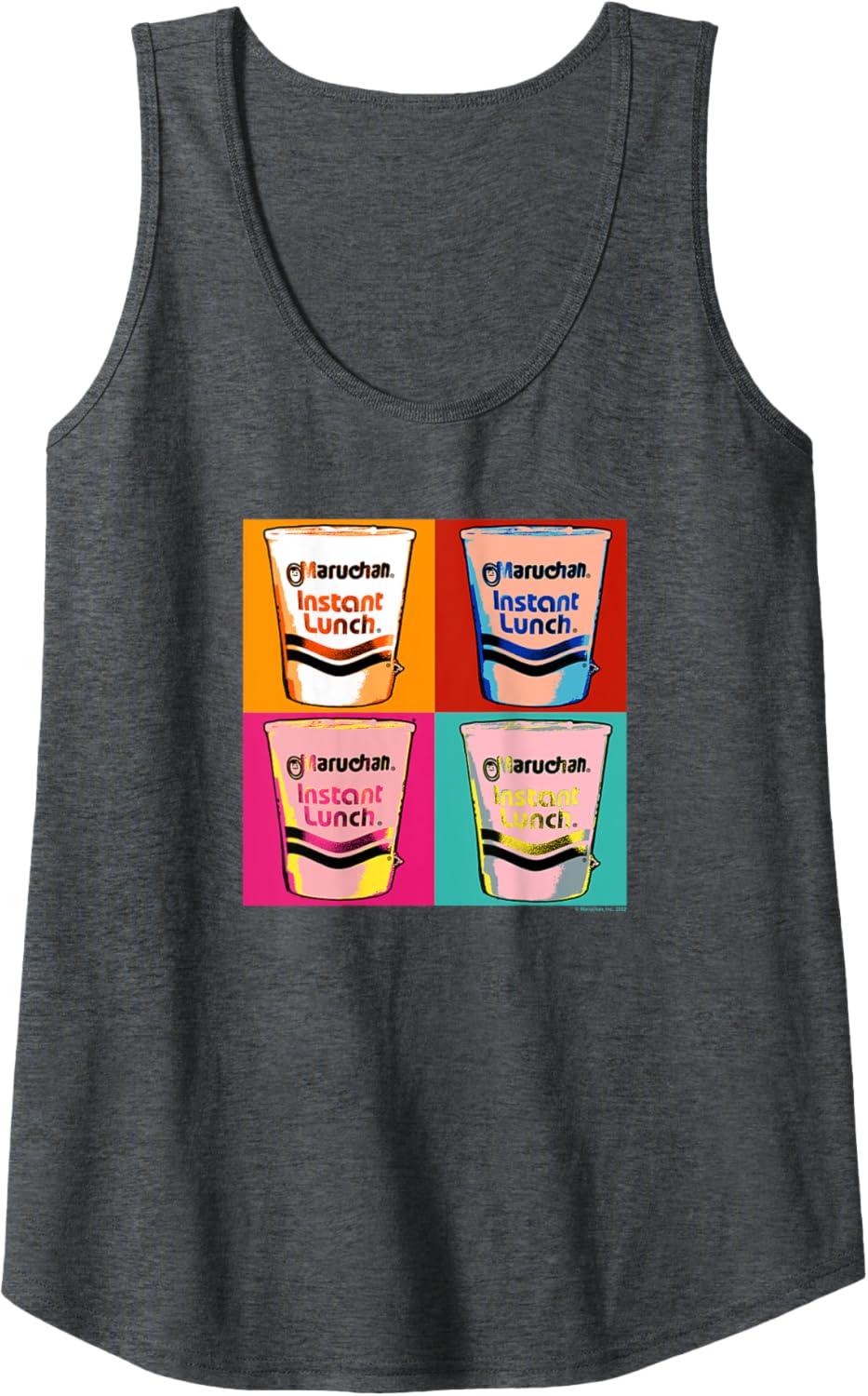 image:imageMaruchan Instant Lunch Ramen Cups Pop Art Painting Tank TopDark Heather Grey