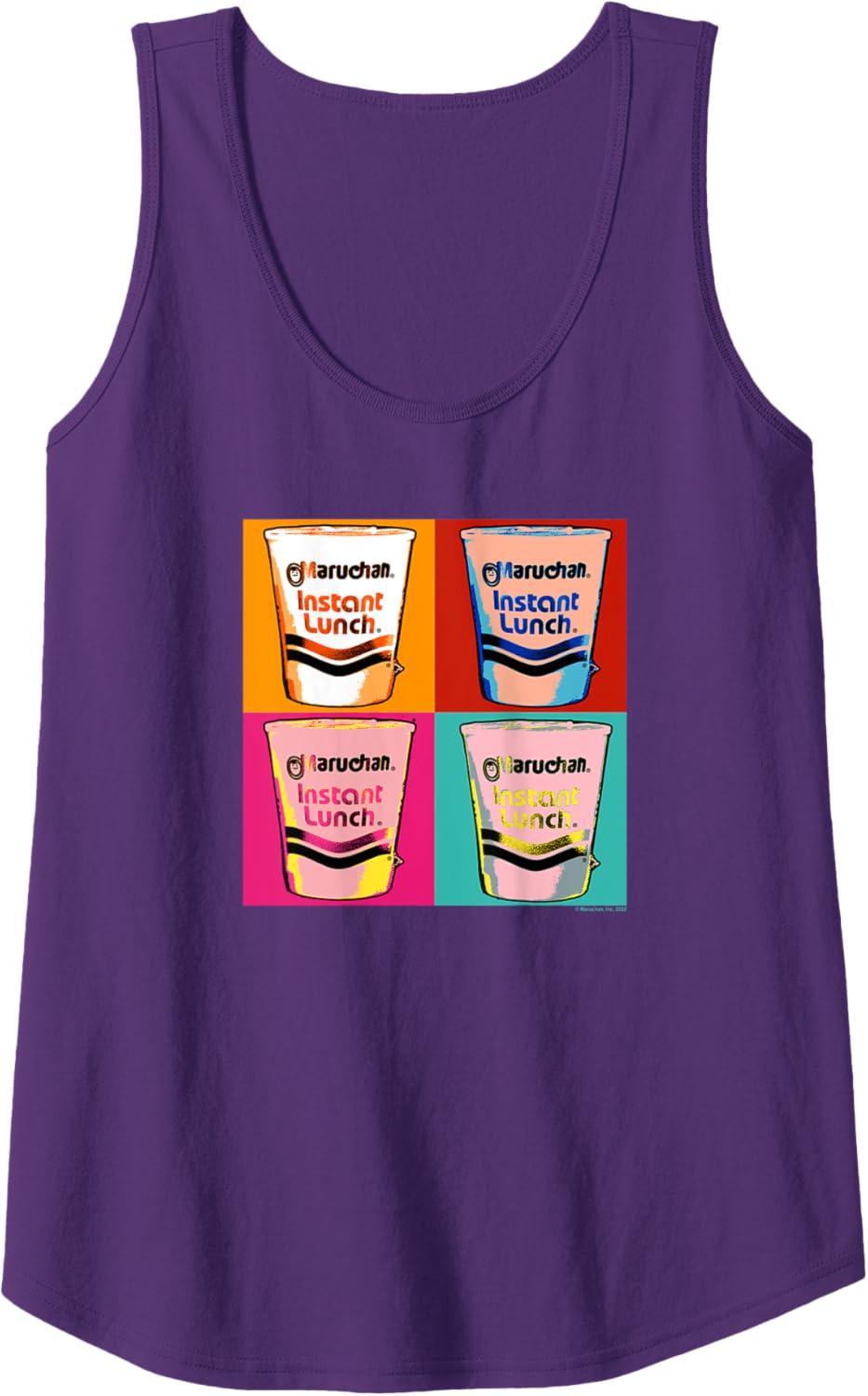 image:imageMaruchan Instant Lunch Ramen Cups Pop Art Painting Tank TopPurple