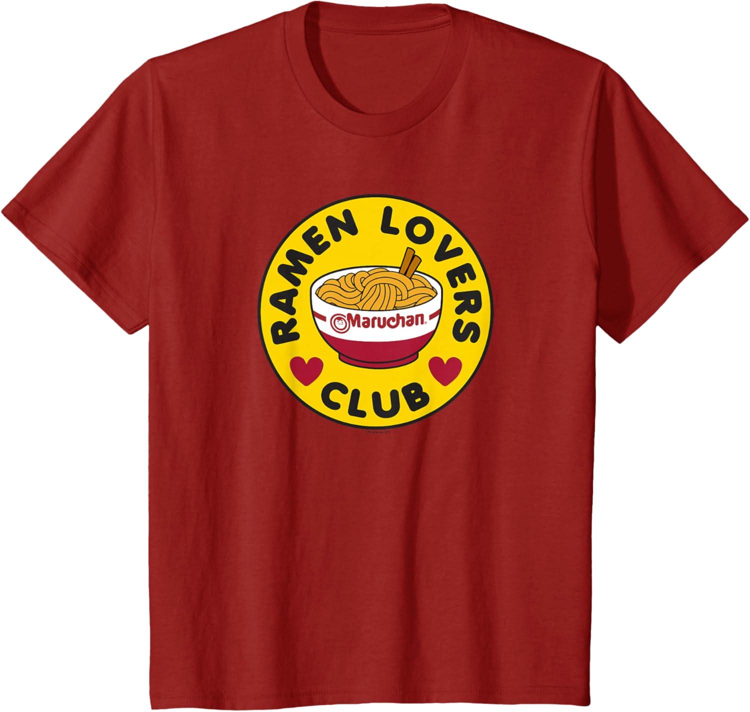 image:imageMaruchan Instant Lunch Ramen Lovers Club Bowl Logo TShirtCranberry Red