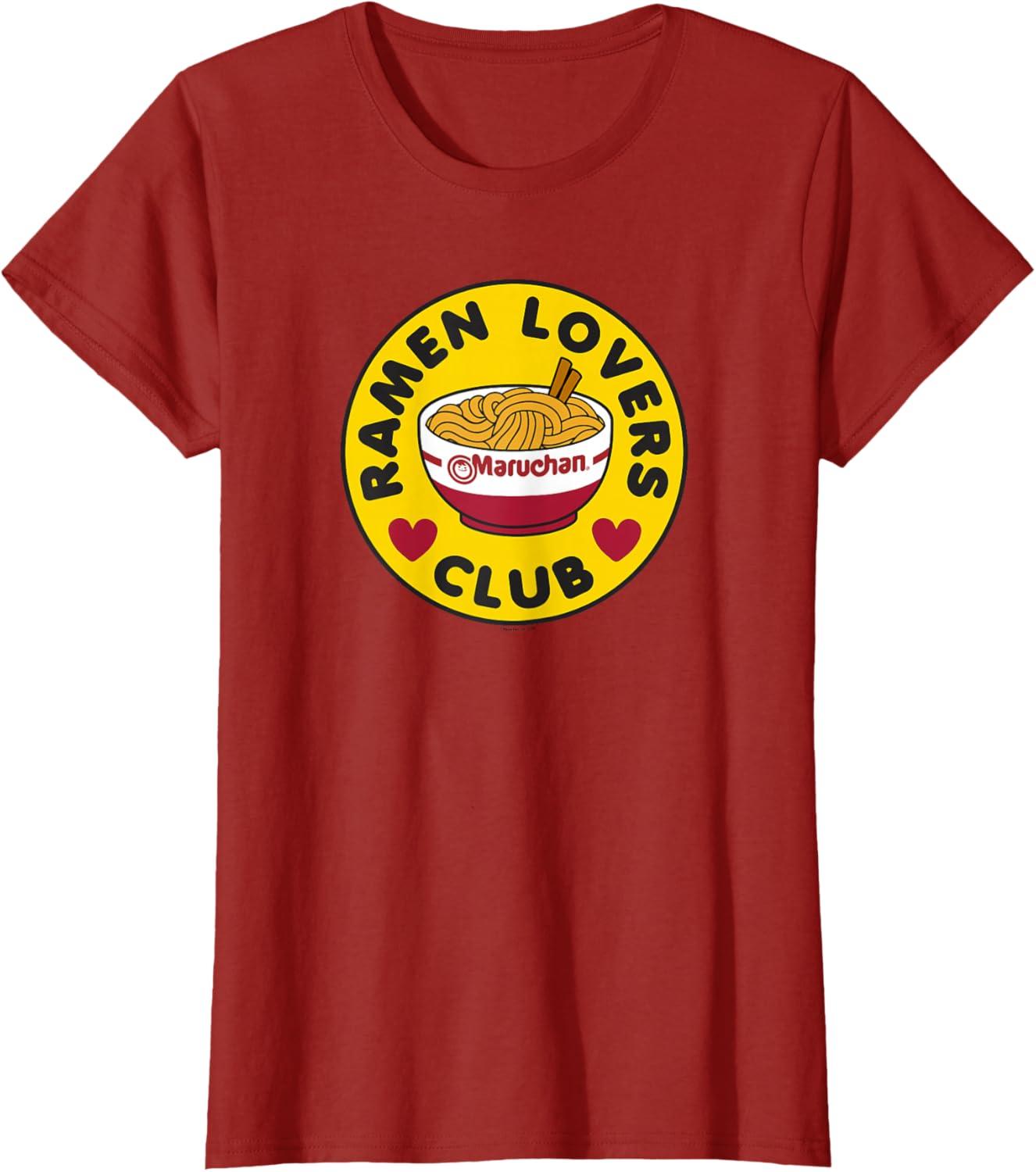 image:imageMaruchan Instant Lunch Ramen Lovers Club Bowl Logo TShirtCranberry Red