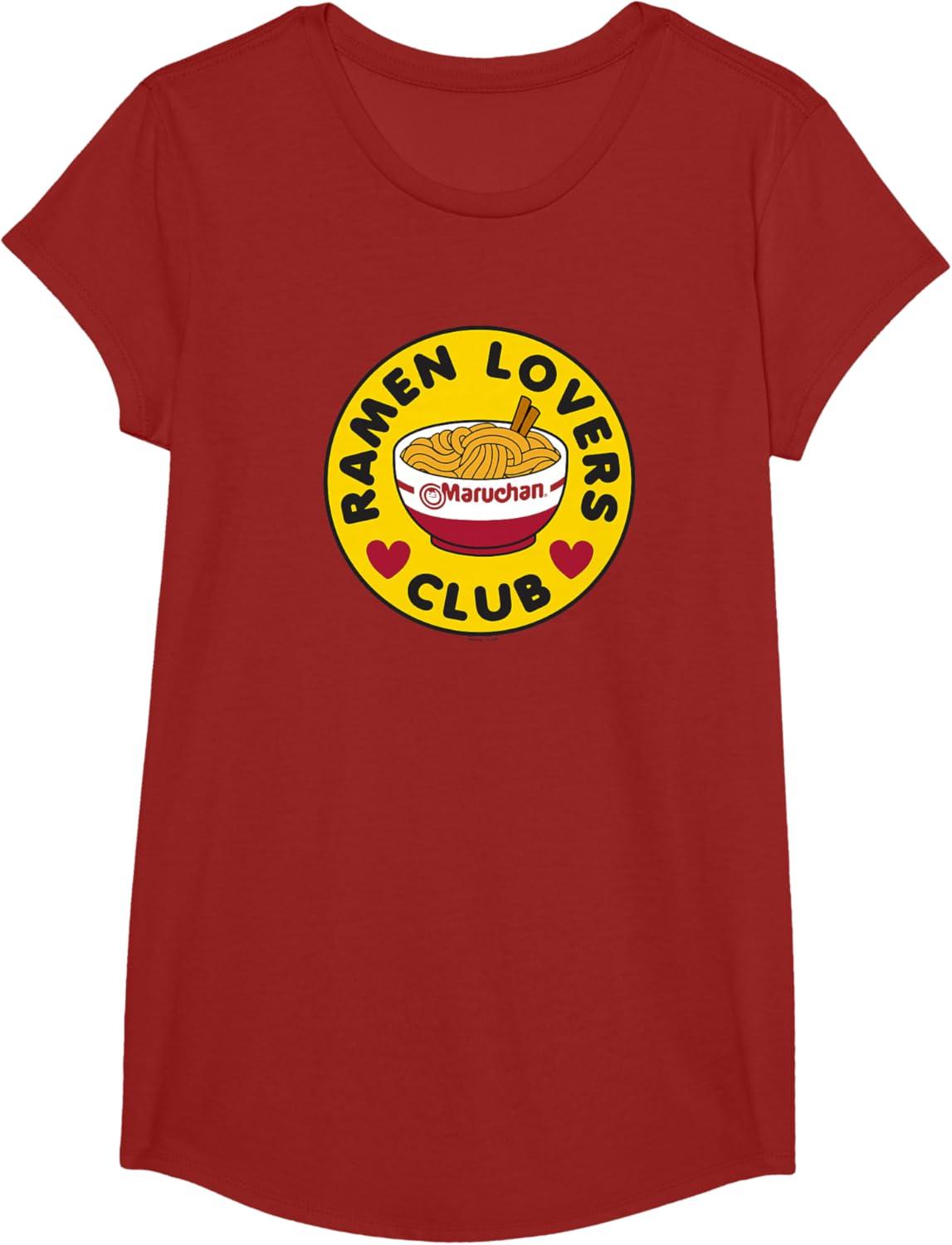 image:imageMaruchan Instant Lunch Ramen Lovers Club Bowl Logo TShirtCranberry Red