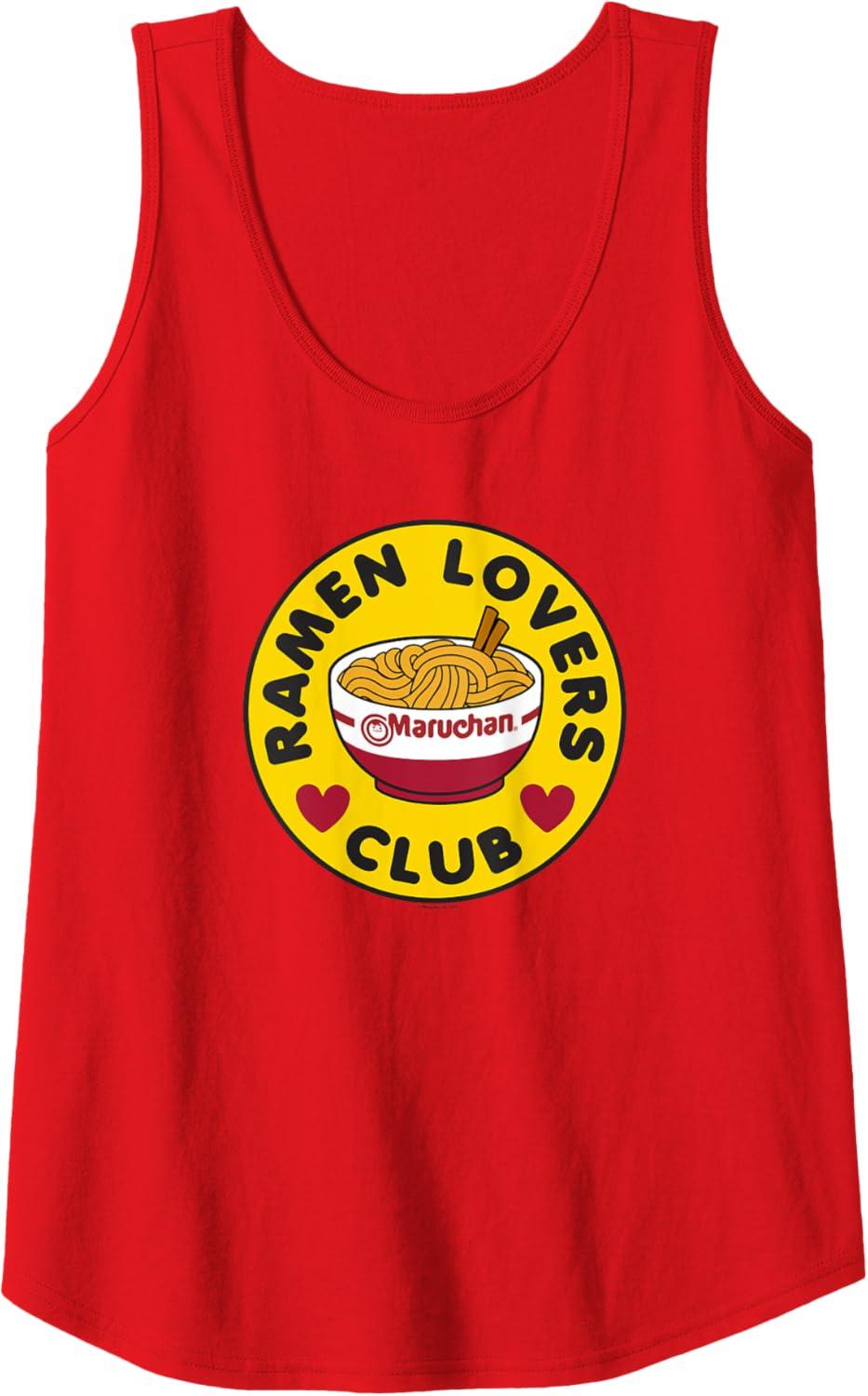 image:imageMaruchan Instant Lunch Ramen Lovers Club Bowl Logo Tank TopRed