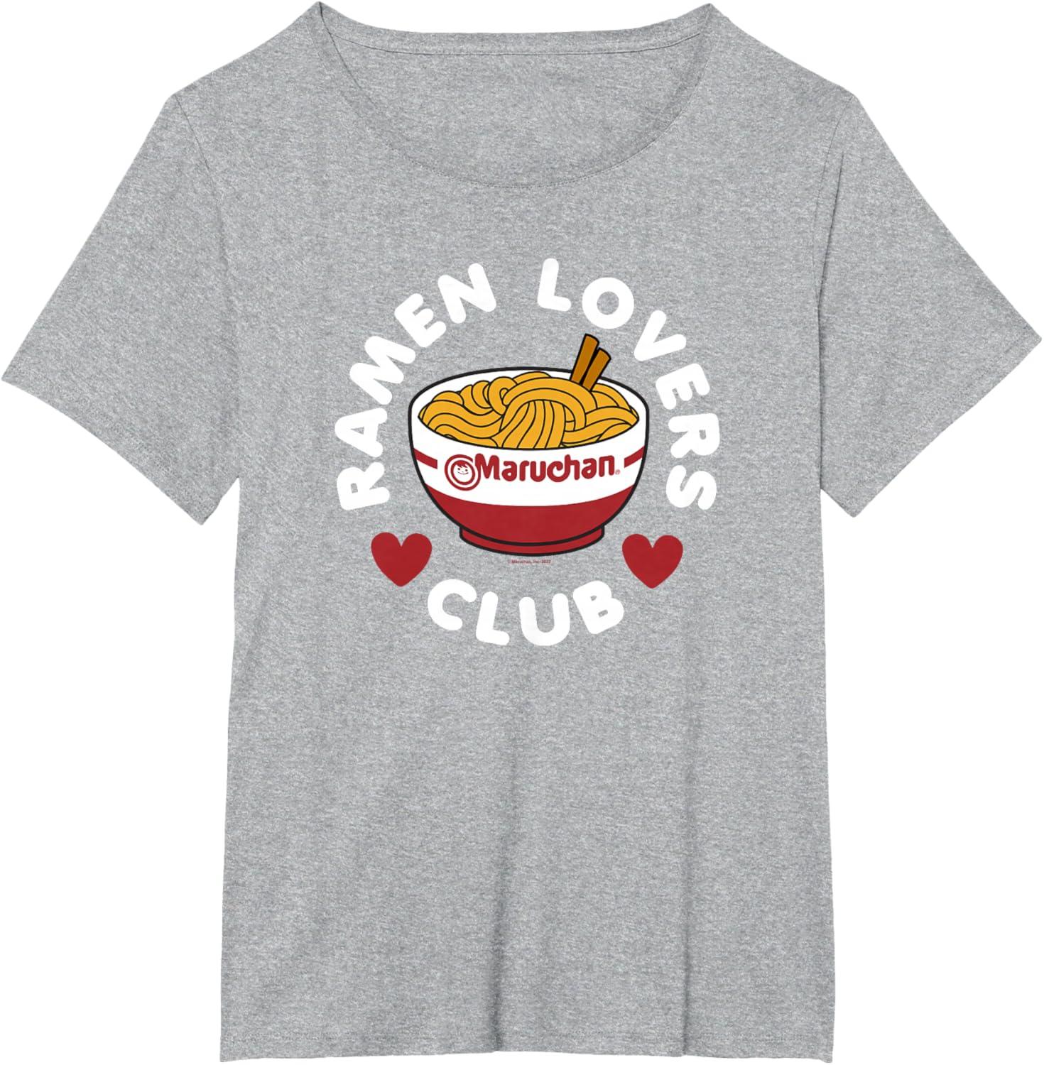 image:imageMaruchan Instant Lunch Ramen Lovers Club Cute Logo TShirtHeather Grey