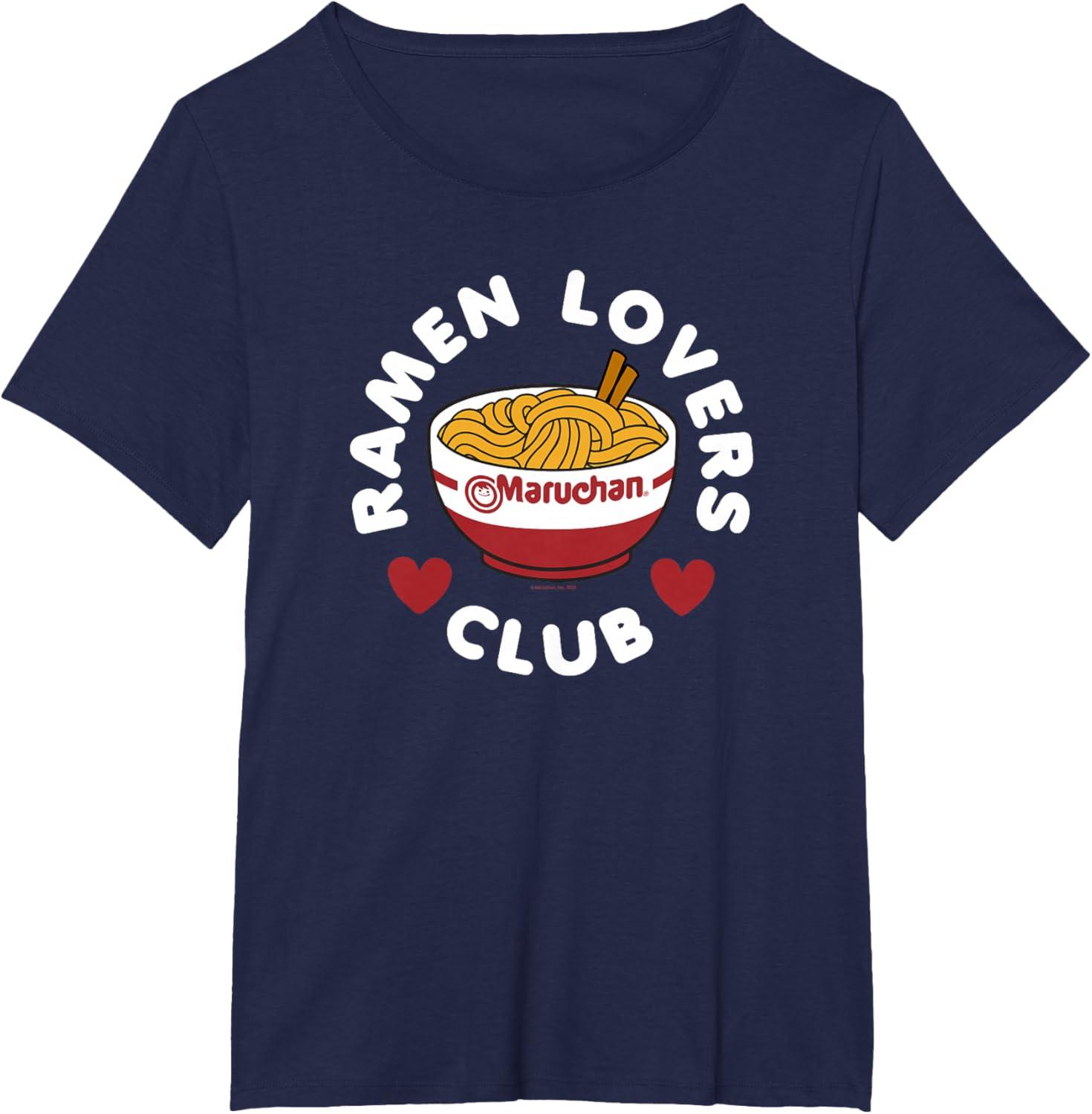 image:imageMaruchan Instant Lunch Ramen Lovers Club Cute Logo TShirtNavy Blue
