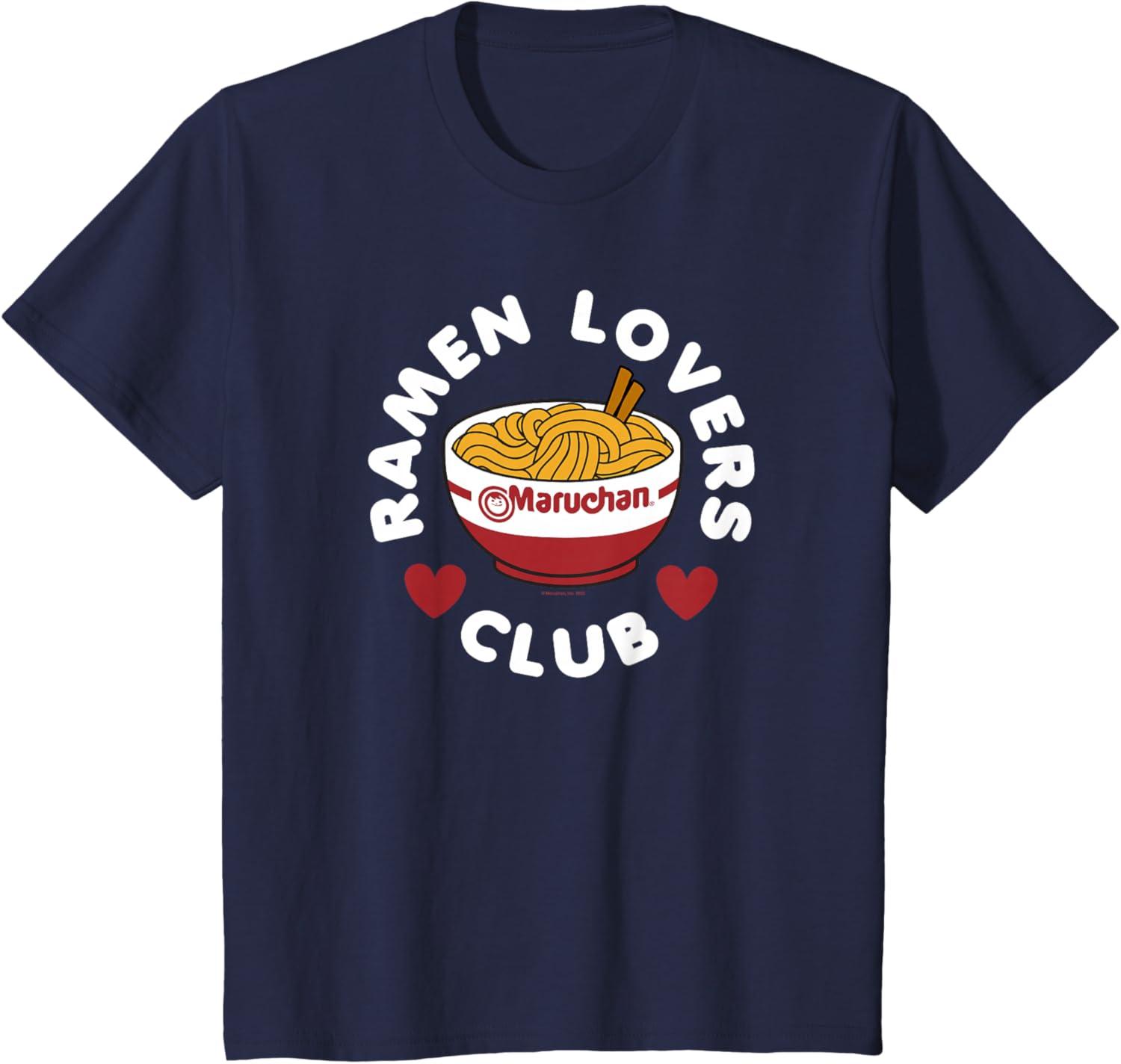 image:imageMaruchan Instant Lunch Ramen Lovers Club Cute Logo TShirtNavy Blue