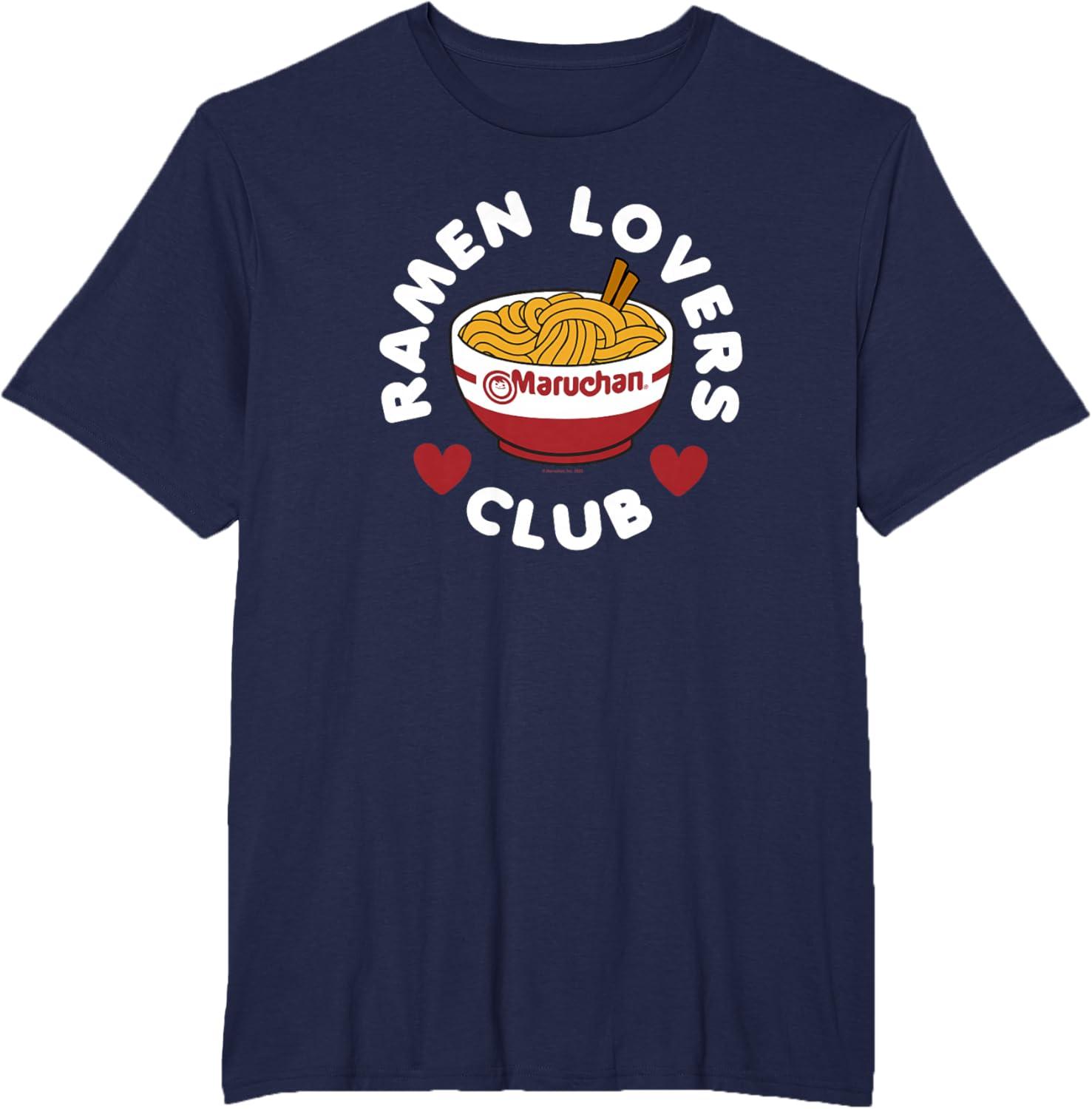 image:imageMaruchan Instant Lunch Ramen Lovers Club Cute Logo TShirtNavy Blue