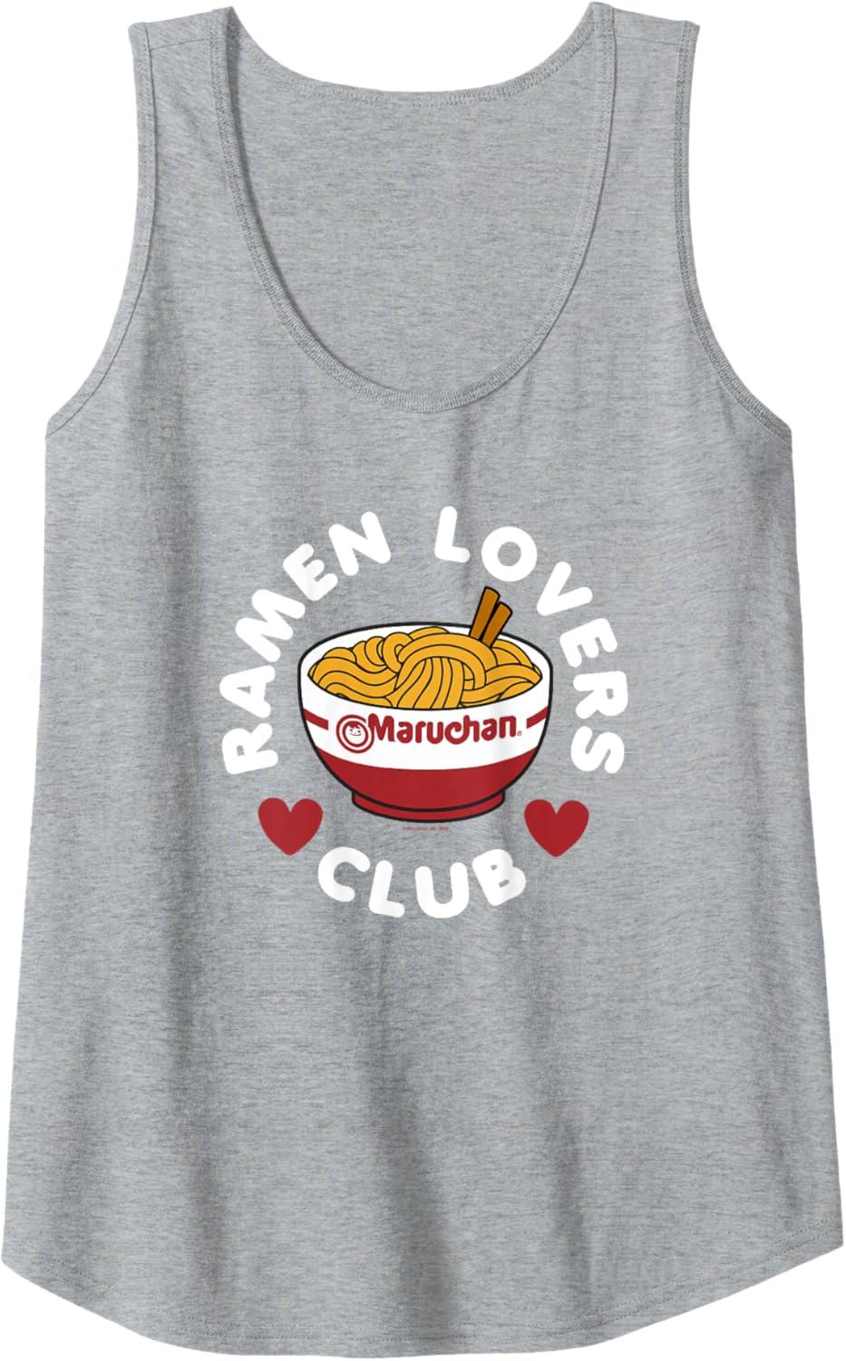image:imageMaruchan Instant Lunch Ramen Lovers Club Cute Logo Tank TopHeather Grey