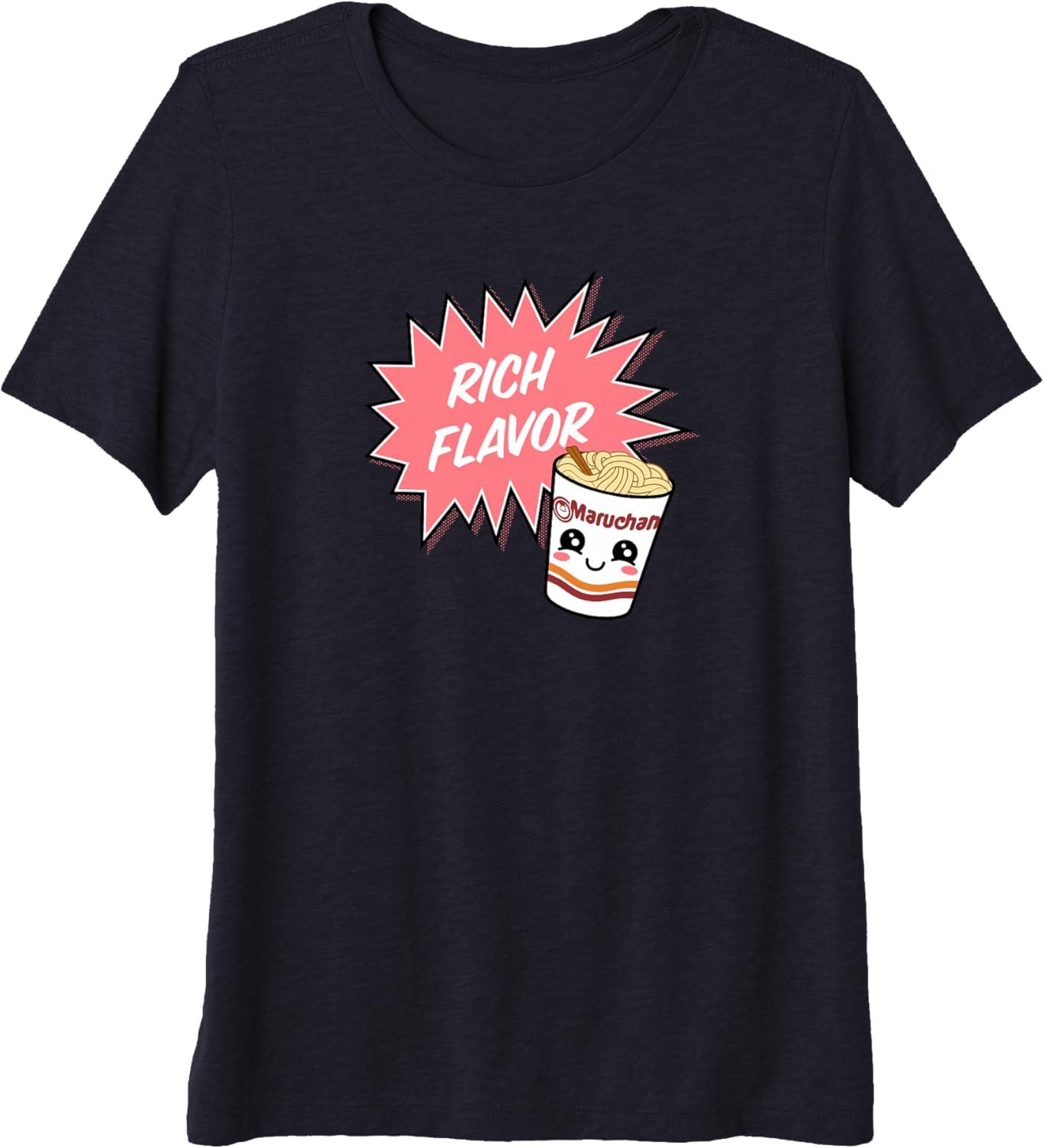 image:imageMaruchan Instant Lunch Rich Flavor Cute Noodle Cup Logo Premium Triblend TShirtNavy Blue