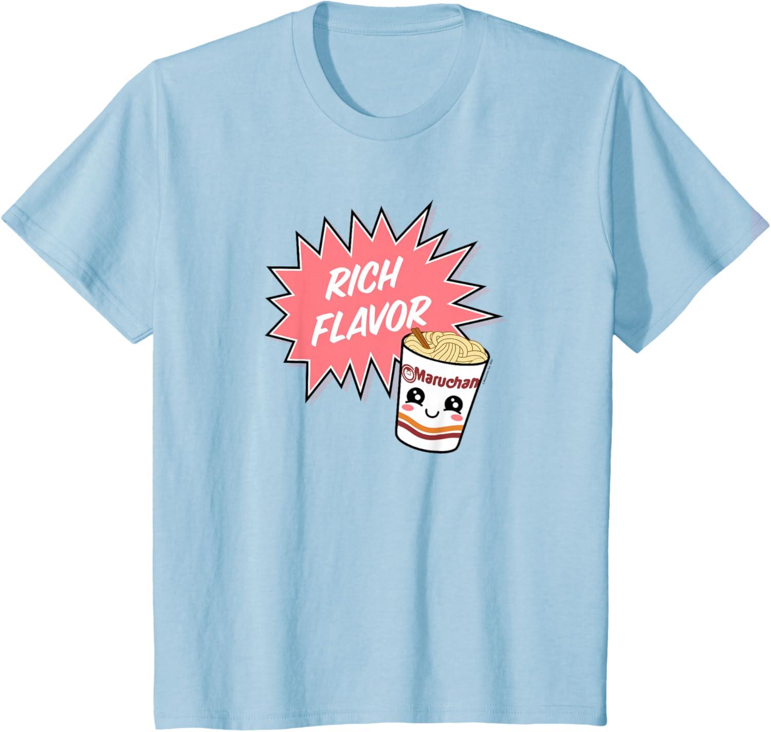 image:imageMaruchan Instant Lunch Rich Flavor Cute Noodle Cup Logo TShirtBaby Blue