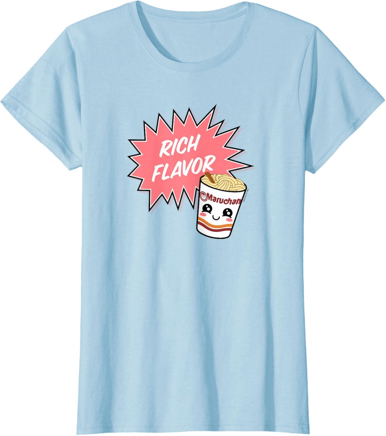 image:imageMaruchan Instant Lunch Rich Flavor Cute Noodle Cup Logo TShirtBaby Blue