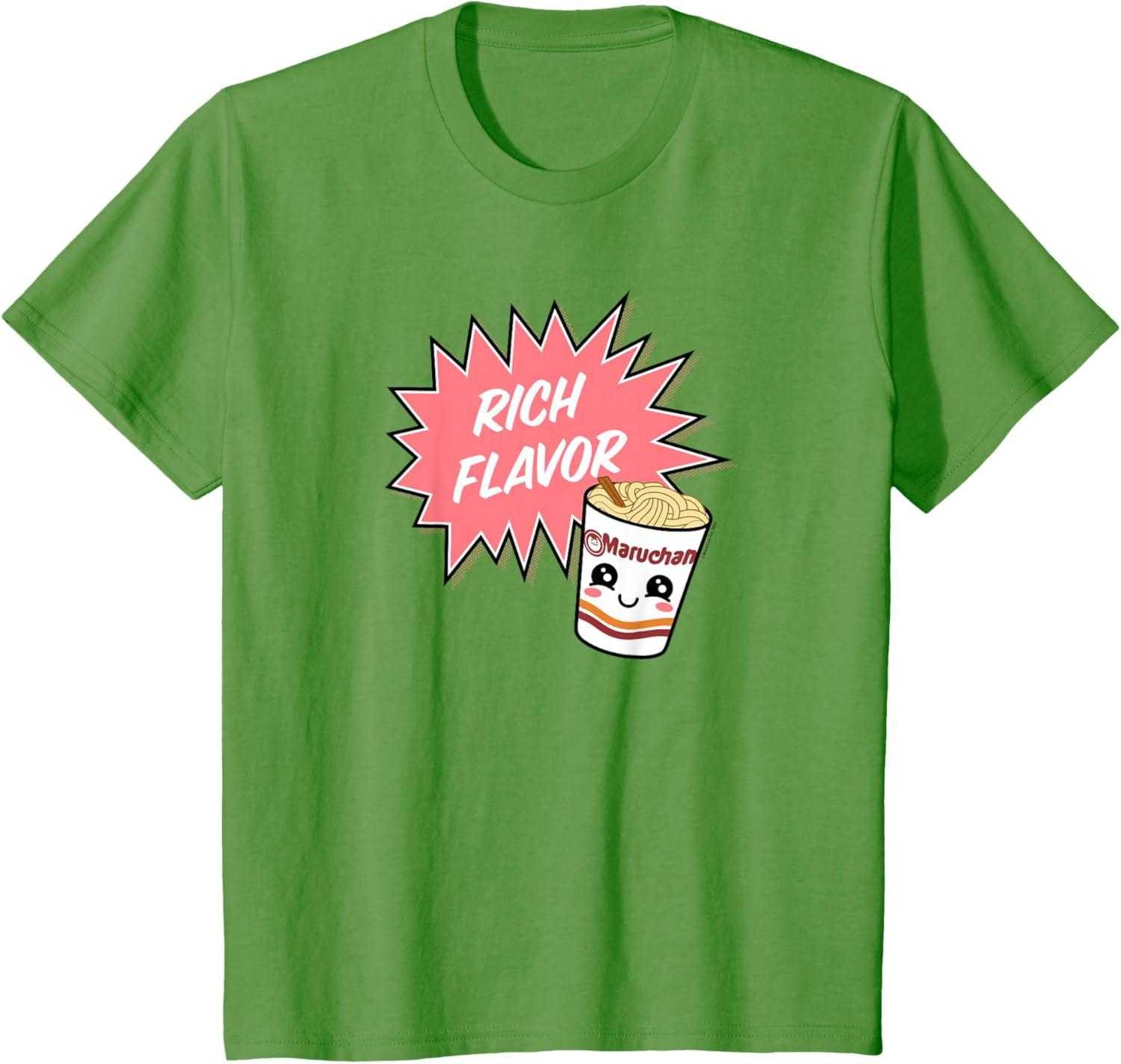 image:imageMaruchan Instant Lunch Rich Flavor Cute Noodle Cup Logo TShirtGrass Green