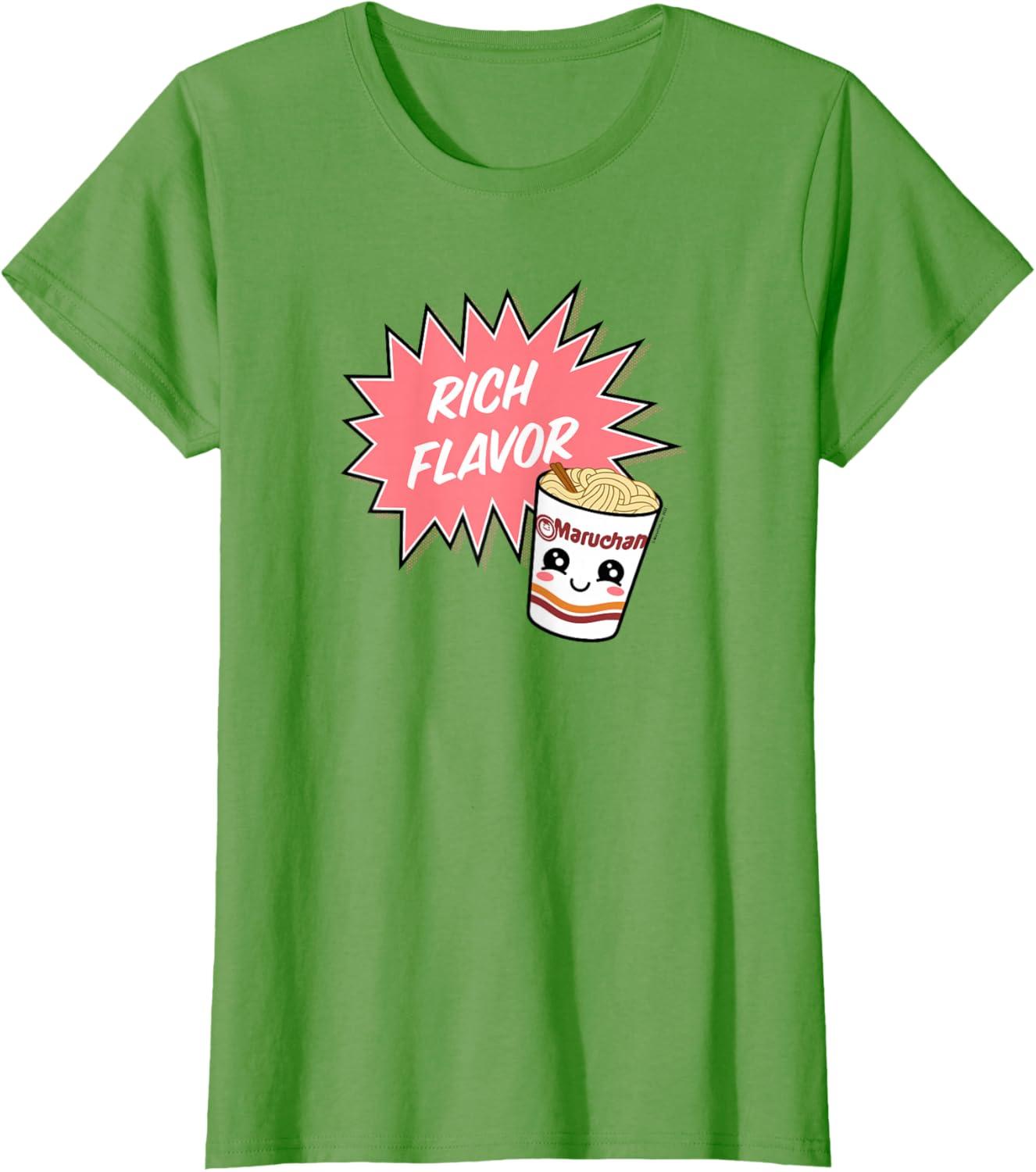image:imageMaruchan Instant Lunch Rich Flavor Cute Noodle Cup Logo TShirtGrass Green