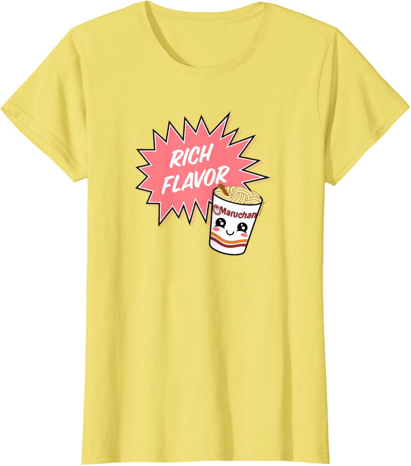 image:imageMaruchan Instant Lunch Rich Flavor Cute Noodle Cup Logo TShirtLemon Yellow