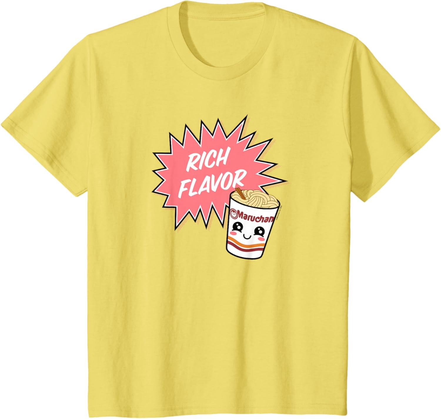 image:imageMaruchan Instant Lunch Rich Flavor Cute Noodle Cup Logo TShirtLemon Yellow