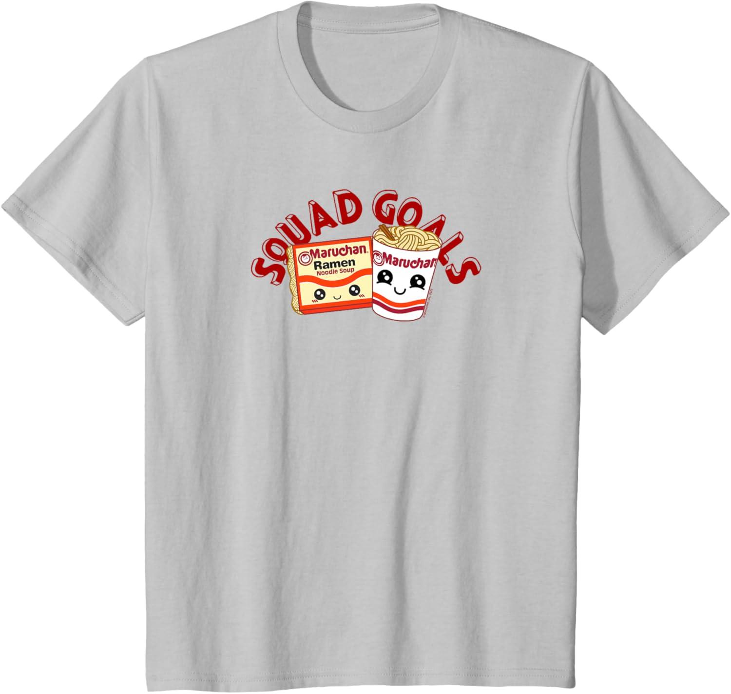 image:imageMaruchan Instant Lunch Squad Goals Noodle Friendship Kawaii TShirtSilver Grey