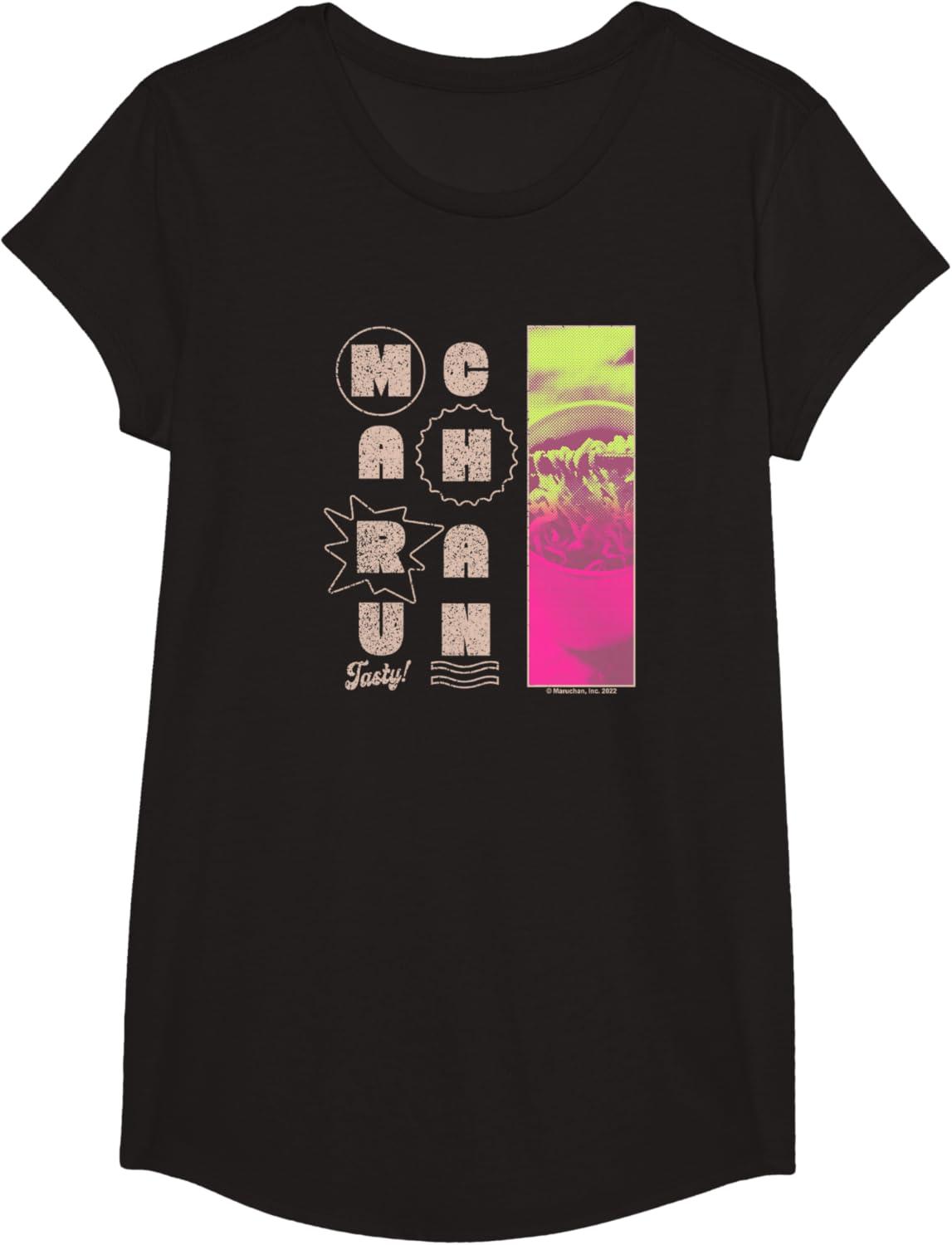 image:imageMaruchan Instant Lunch Tasty Neon Picture Retro Poster TShirtBlack