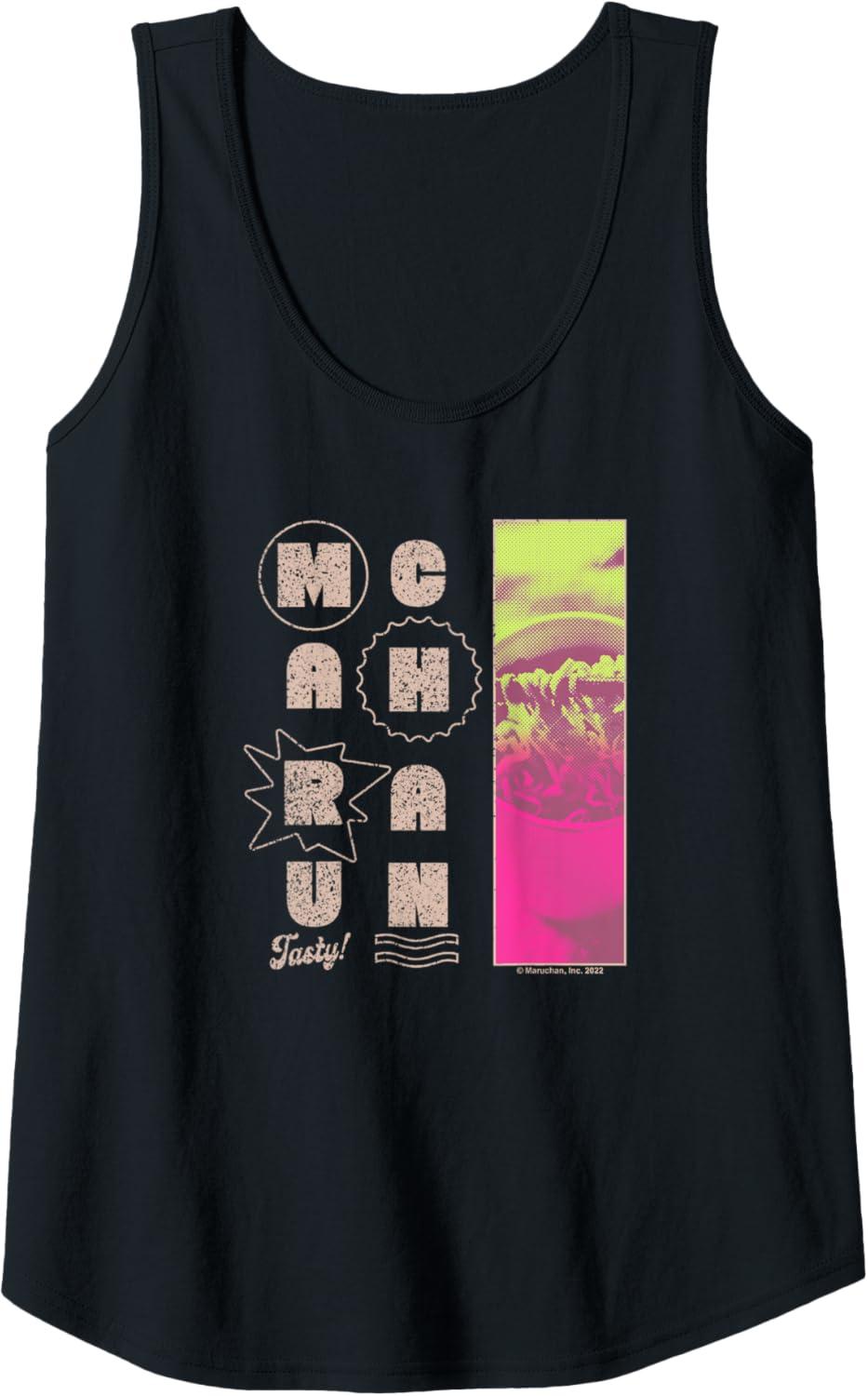 image:imageMaruchan Instant Lunch Tasty Neon Picture Retro Poster Tank TopBlack