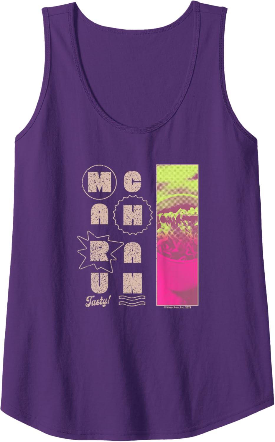 image:imageMaruchan Instant Lunch Tasty Neon Picture Retro Poster Tank TopPurple