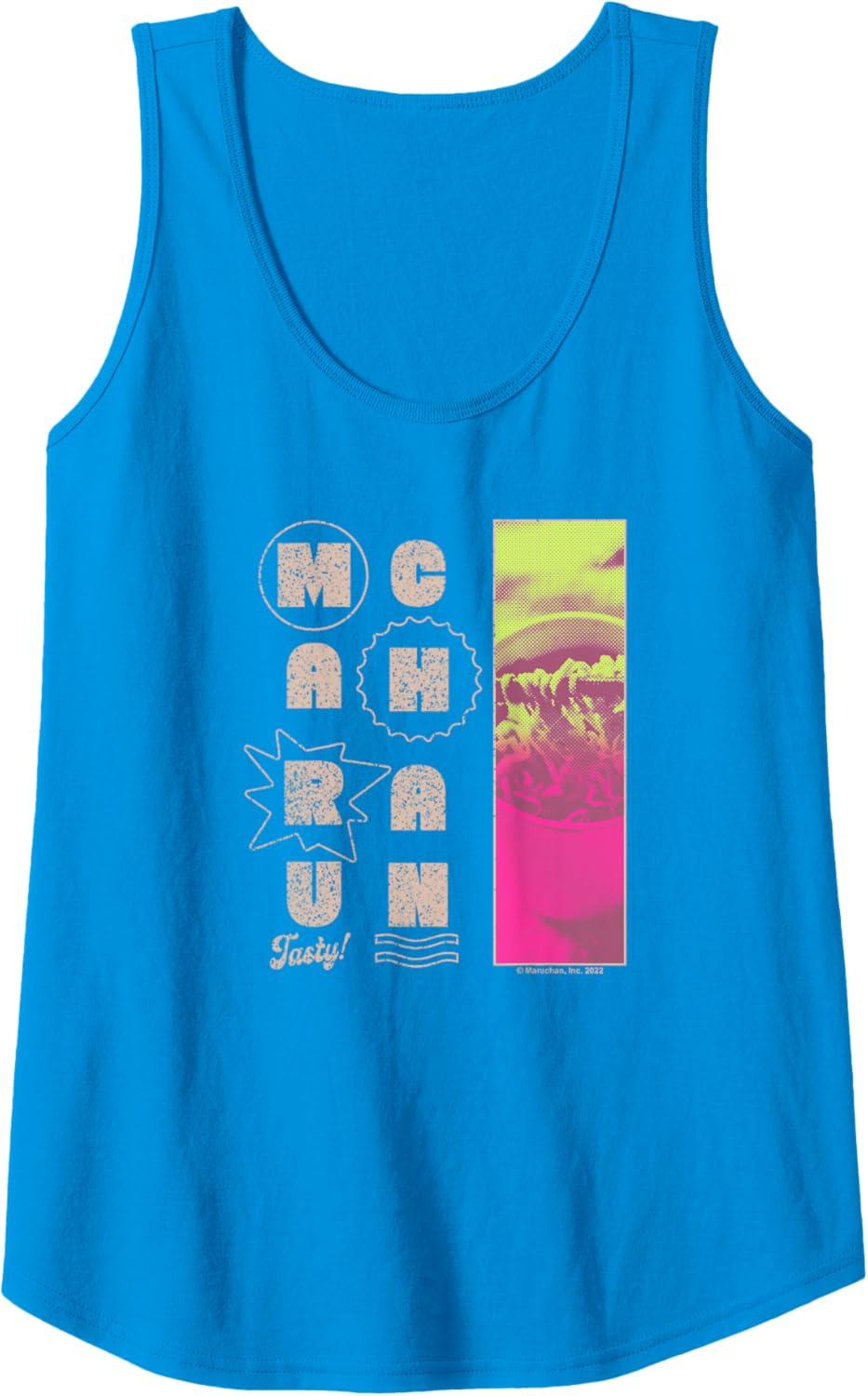 image:imageMaruchan Instant Lunch Tasty Neon Picture Retro Poster Tank TopSapphire Blue