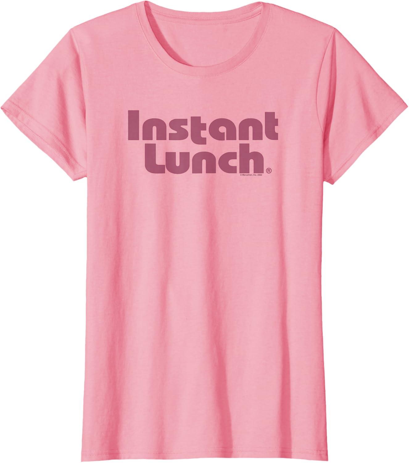 image:imageMaruchan Instant Lunch Text Logo TShirtPink