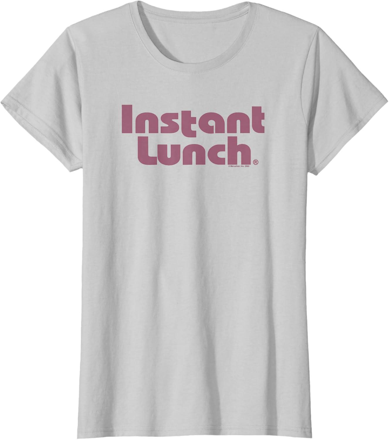 image:imageMaruchan Instant Lunch Text Logo TShirtSilver Grey