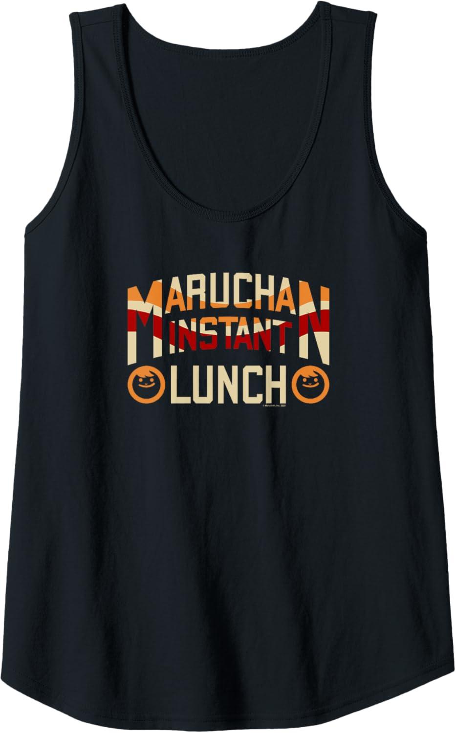 image:imageMaruchan Instant Lunch Varsity Style Font Logo Tank TopBlack
