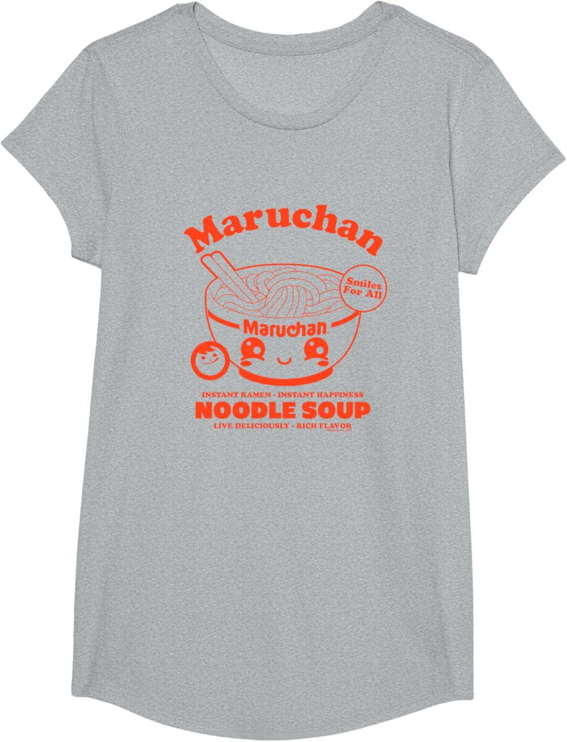image:imageMaruchan Instant Ramen Instant Happiness Kawaii Bowl Logo TShirtHeather Grey
