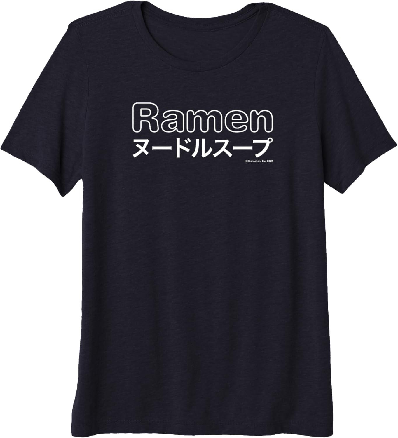 image:imageMaruchan Japanese Ramen Katakana Logo Premium TriBlend TShirtNavy Blue