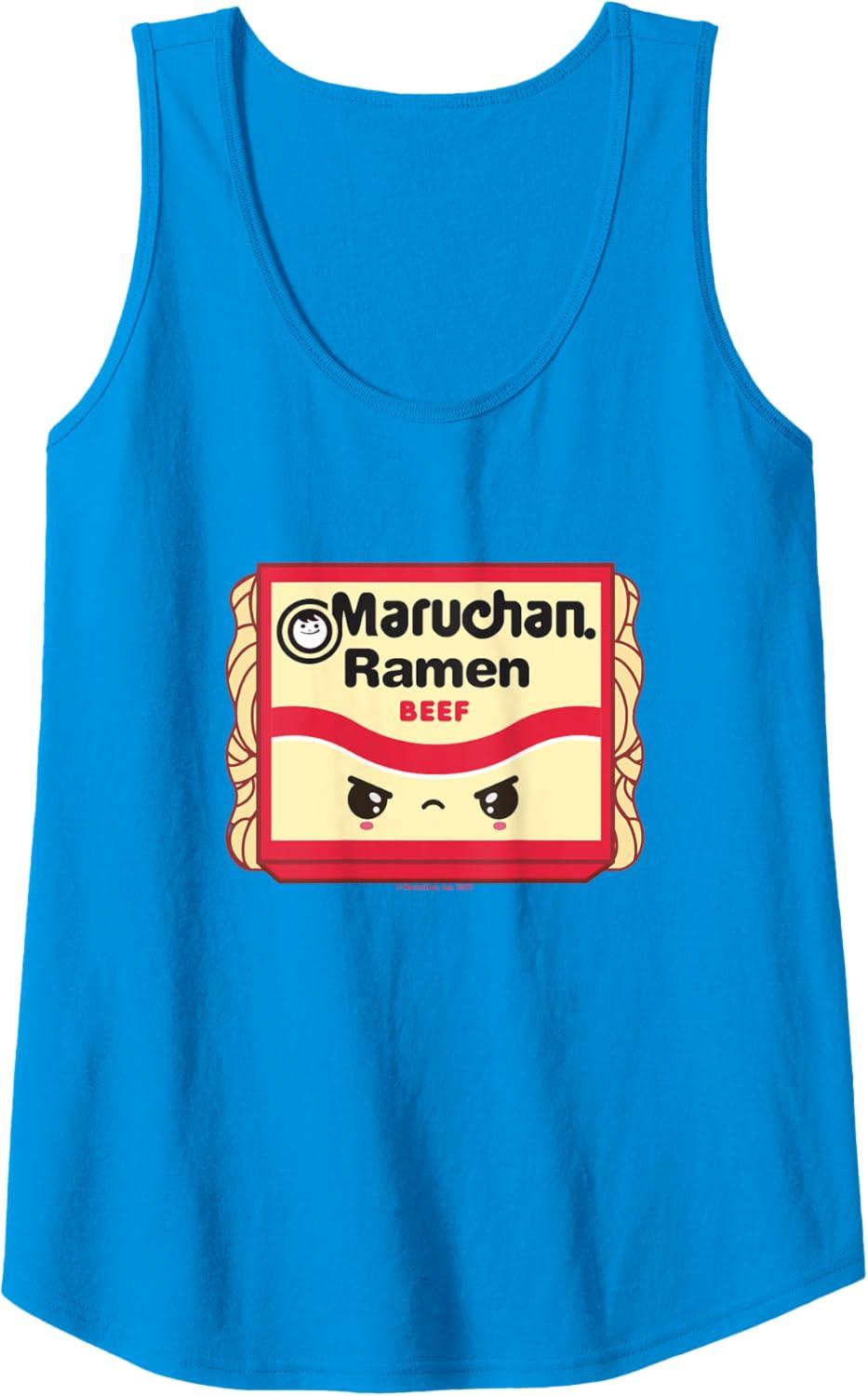 image:imageMaruchan Ramen Beef Flavor Angry Kawaii Package Tank TopSapphire Blue