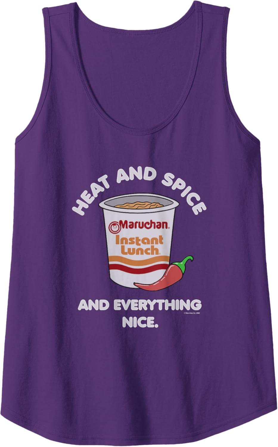 image:imageMaruchan Ramen Cup Heat And Spice Food Quote Tank TopPurple