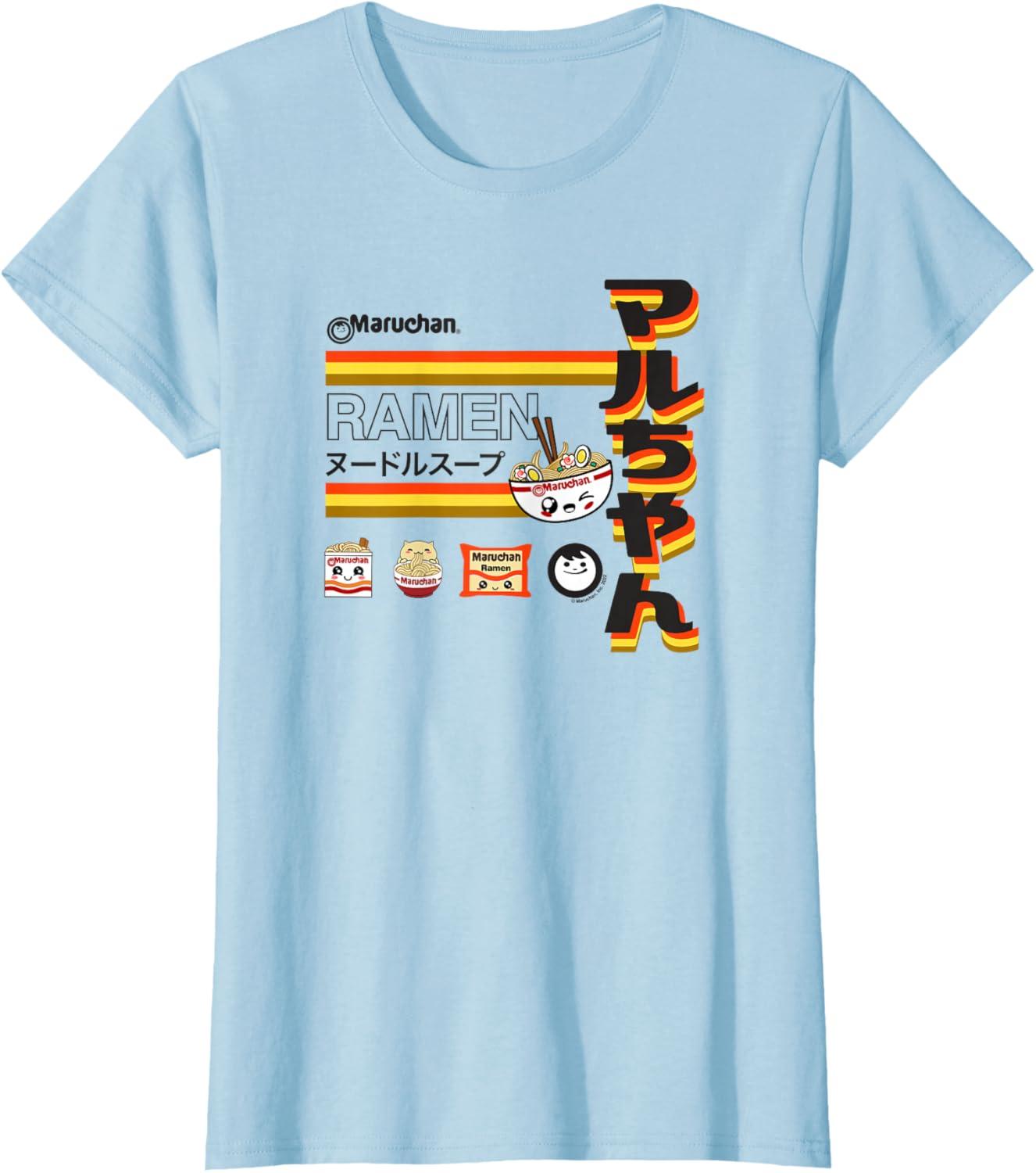 image:imageMaruchan Ramen Cute Anime Faces Poster TShirtBaby Blue