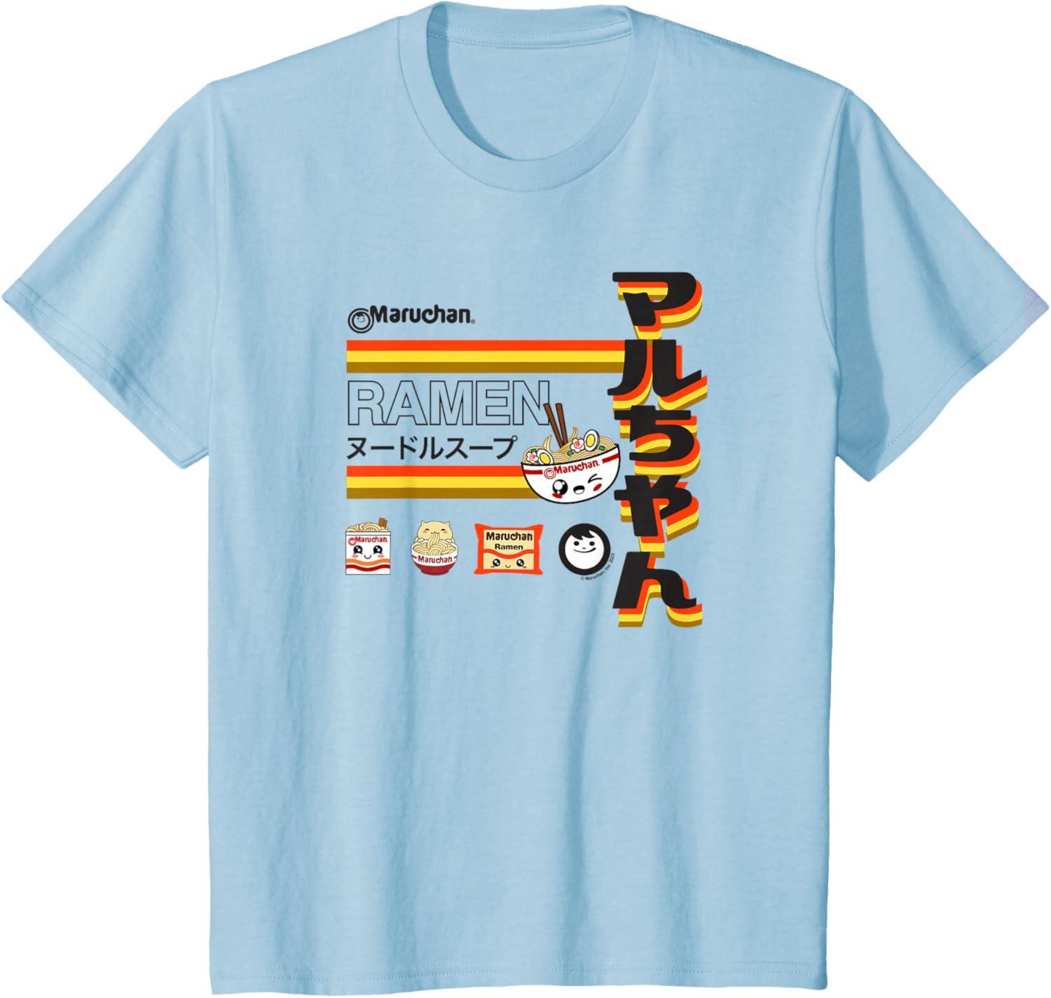 image:imageMaruchan Ramen Cute Anime Faces Poster TShirtBaby Blue
