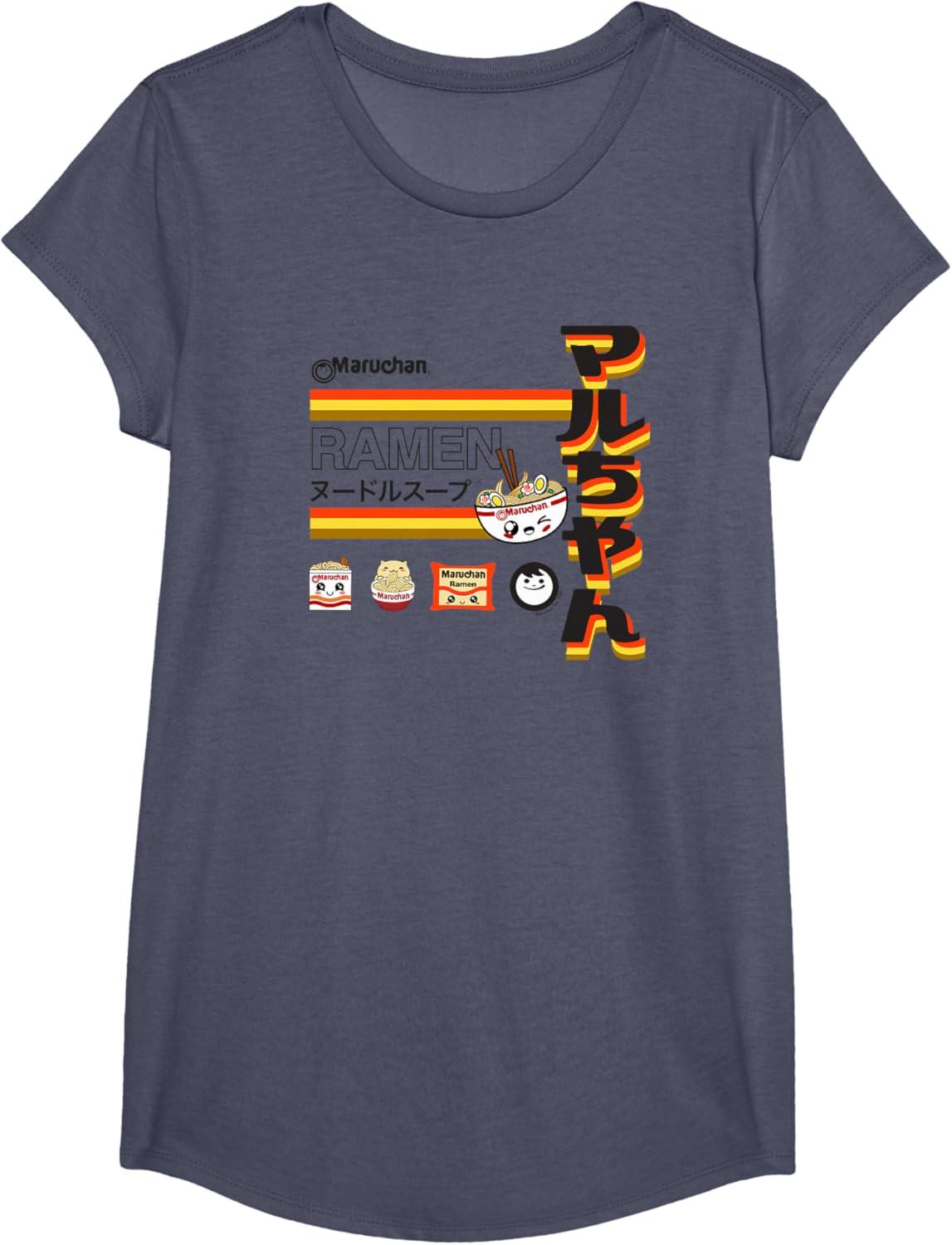 image:imageMaruchan Ramen Cute Anime Faces Poster TShirtHeather Blue