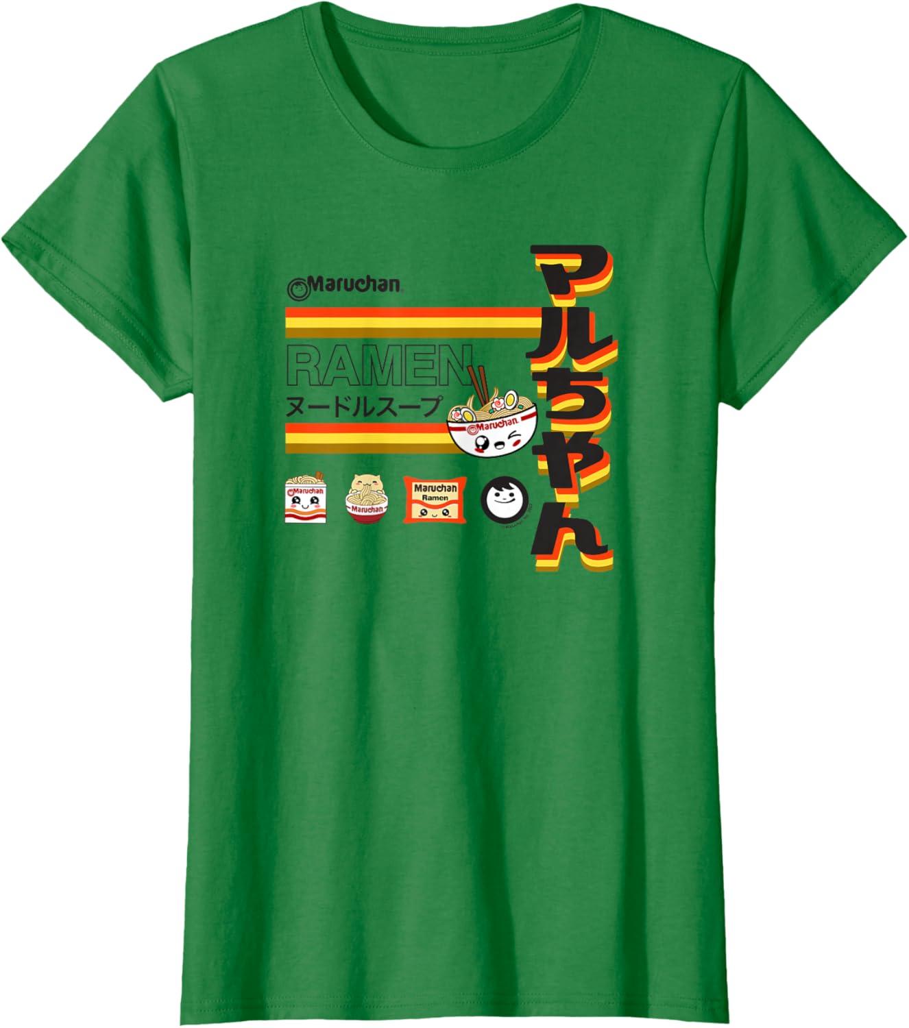 image:imageMaruchan Ramen Cute Anime Faces Poster TShirtKelly Green