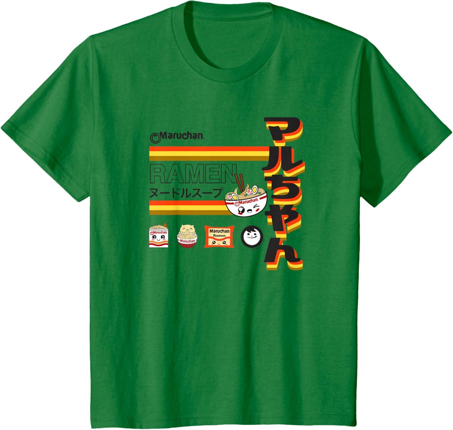 image:imageMaruchan Ramen Cute Anime Faces Poster TShirtKelly Green