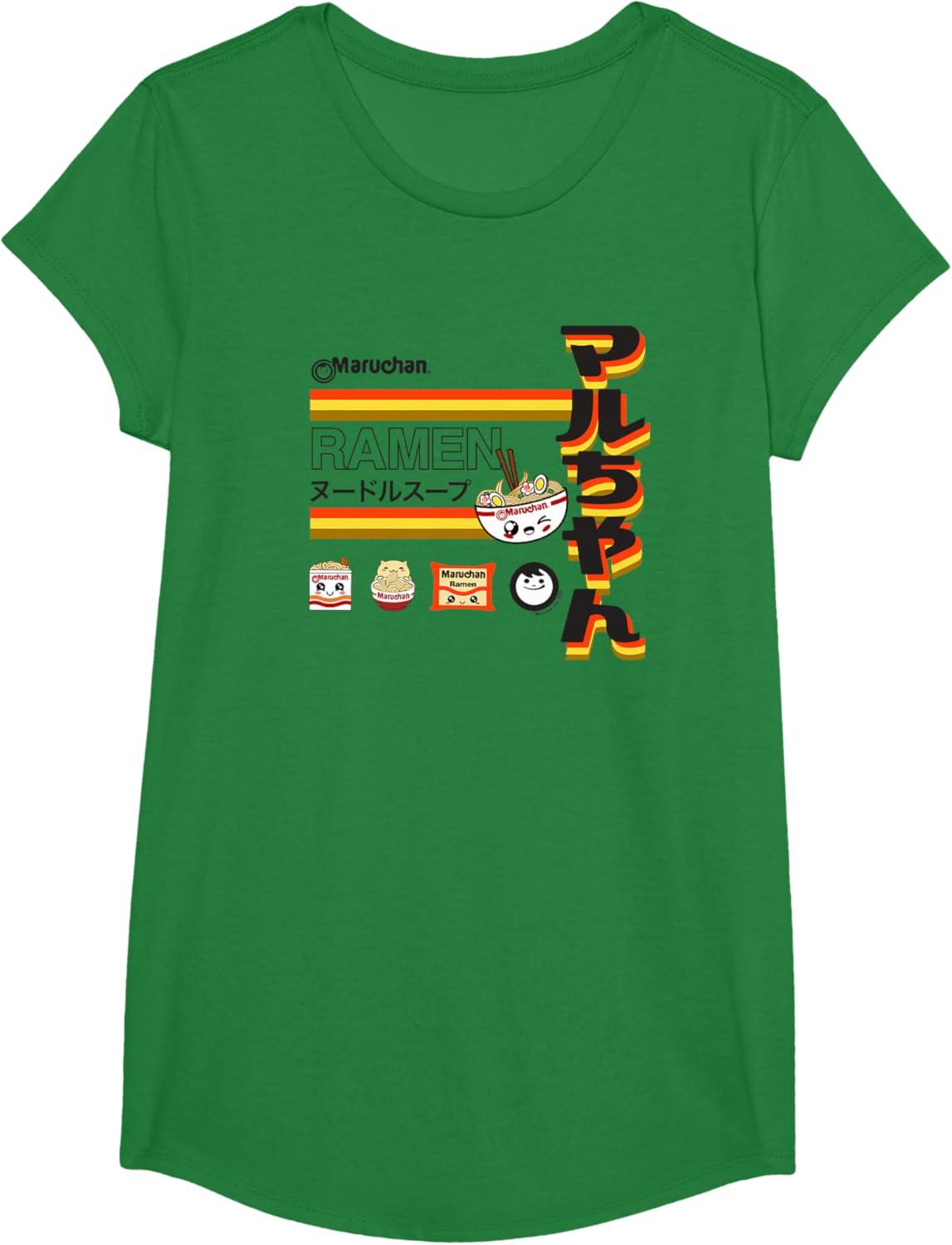 image:imageMaruchan Ramen Cute Anime Faces Poster TShirtKelly Green