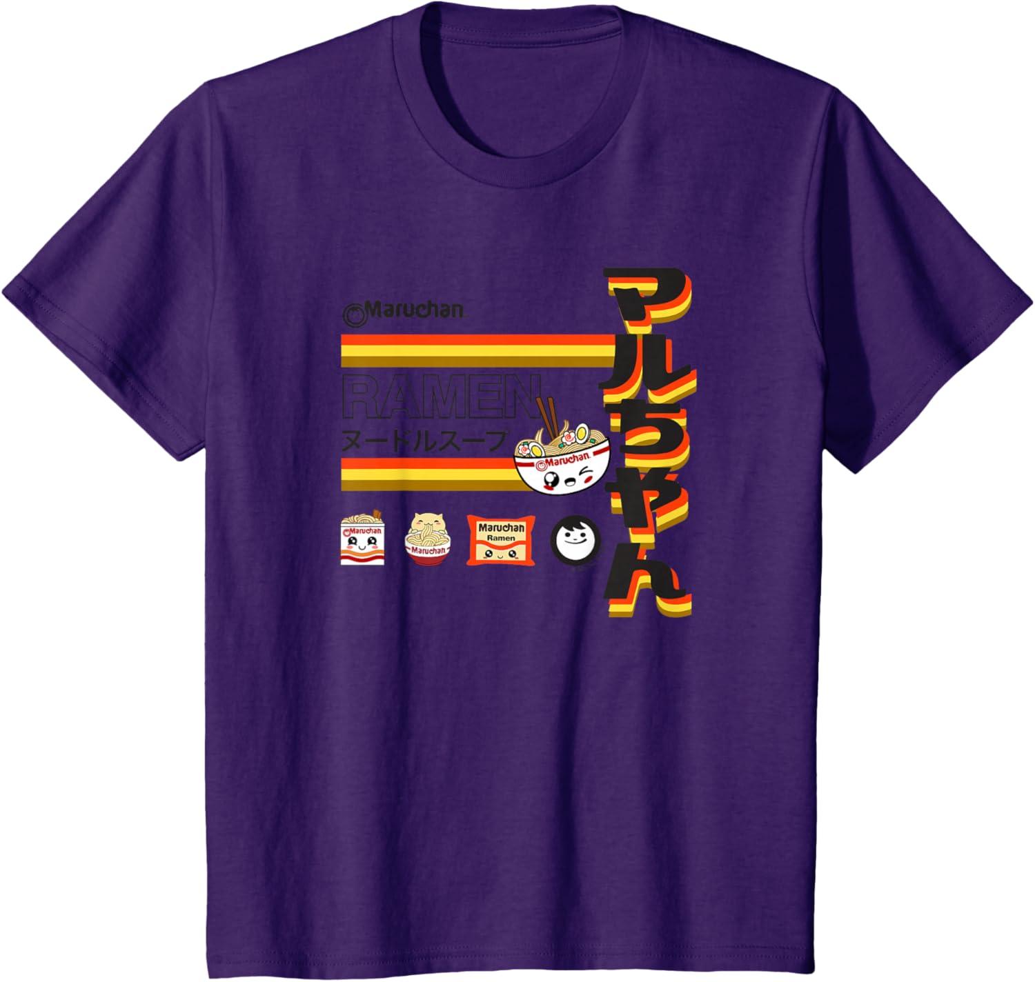 image:imageMaruchan Ramen Cute Anime Faces Poster TShirtPurple