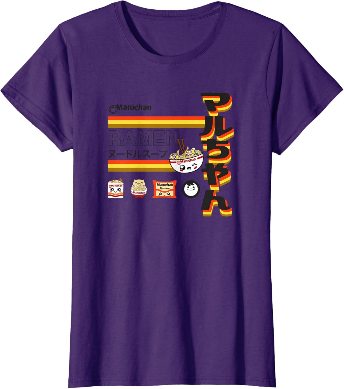 image:imageMaruchan Ramen Cute Anime Faces Poster TShirtPurple