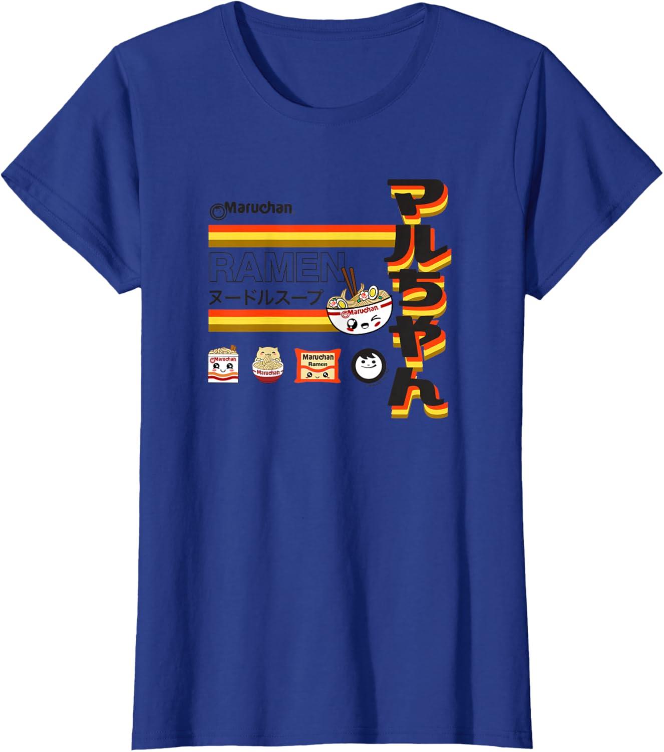 image:imageMaruchan Ramen Cute Anime Faces Poster TShirtRoyal Blue
