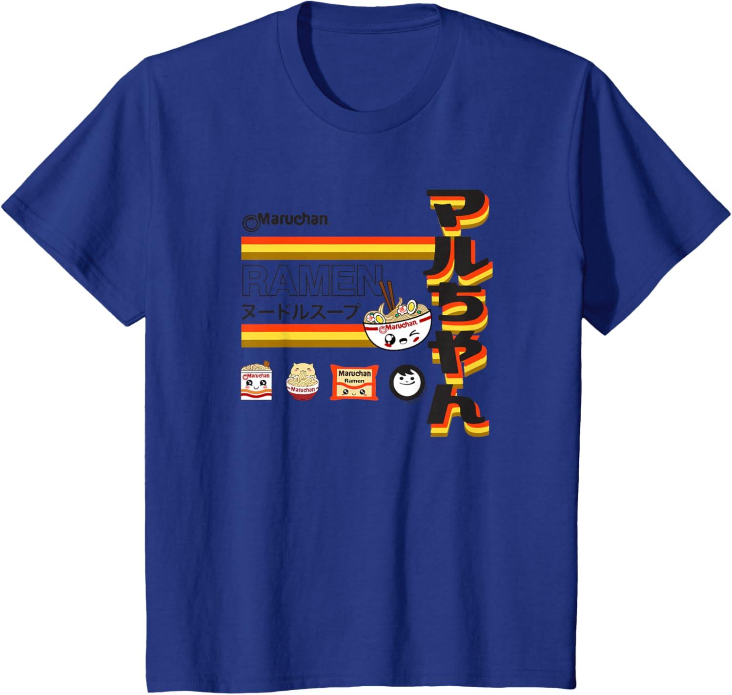 image:imageMaruchan Ramen Cute Anime Faces Poster TShirtRoyal Blue