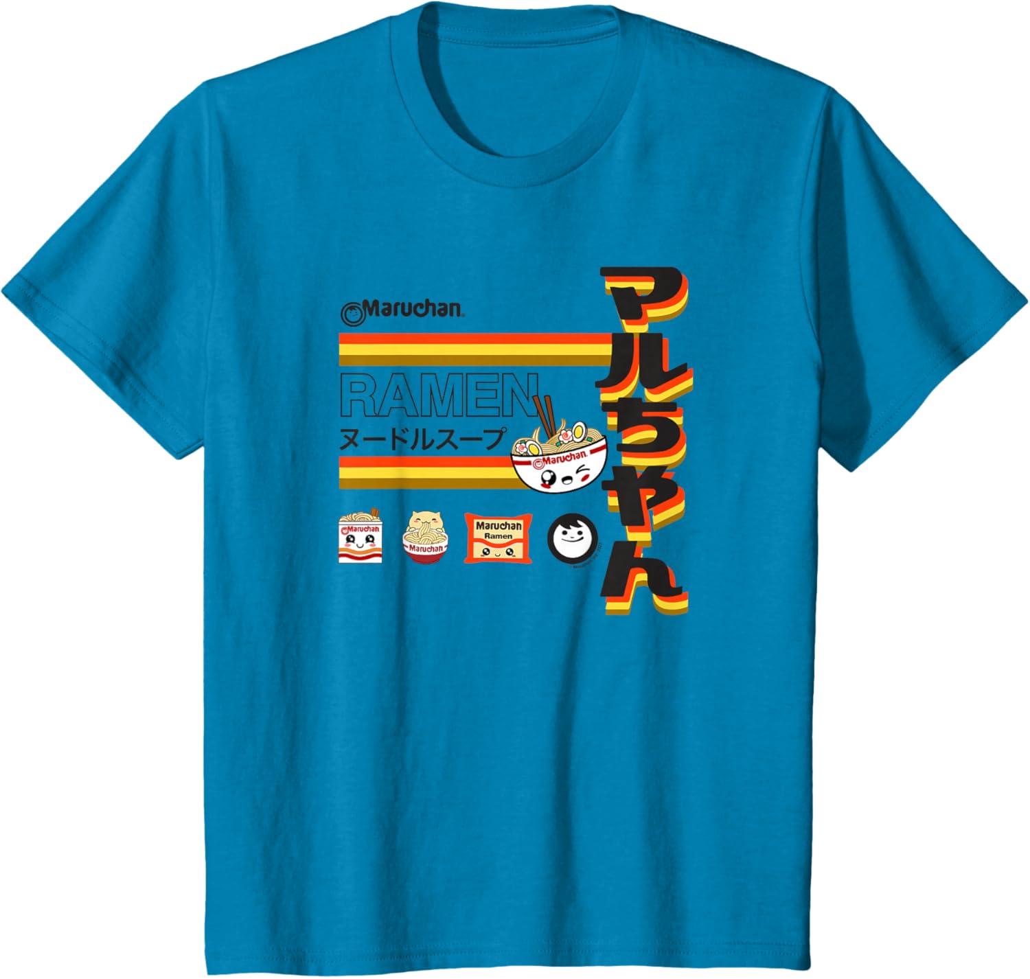 image:imageMaruchan Ramen Cute Anime Faces Poster TShirtSapphire Blue