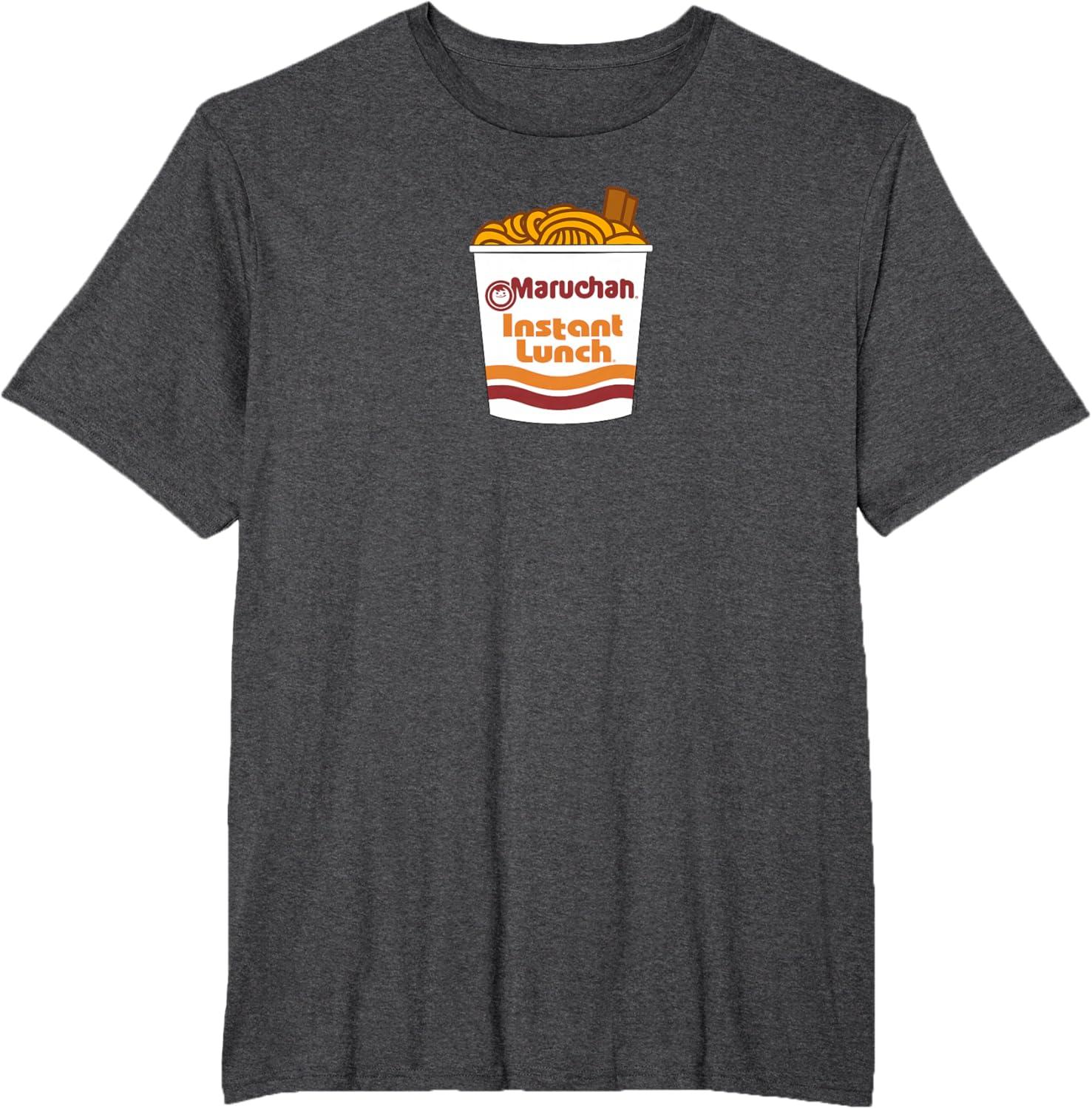 image:imageMaruchan Ramen Noodle Cup with Chop Sticks TShirtDark Heather Grey