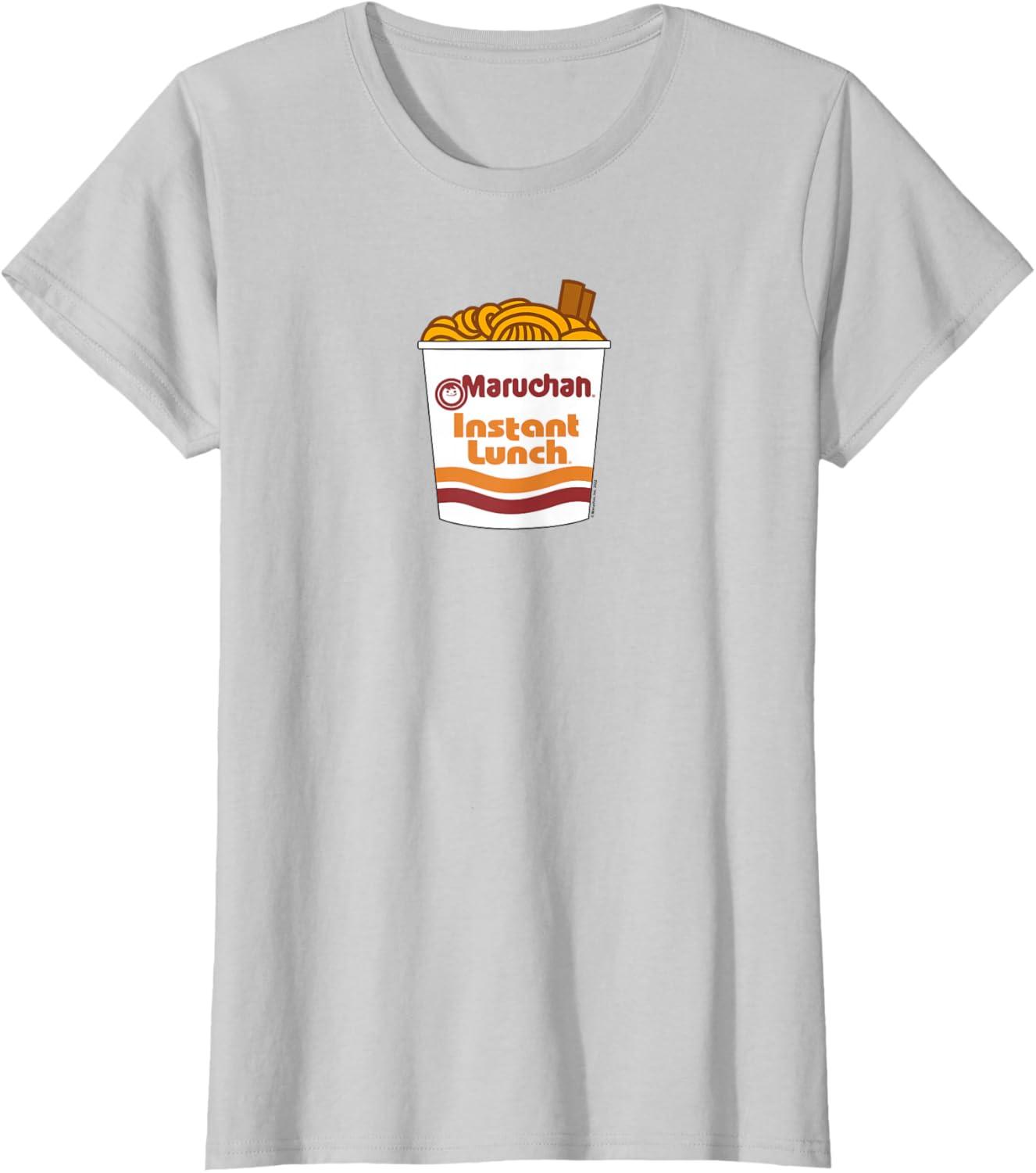 image:imageMaruchan Ramen Noodle Cup with Chop Sticks TShirtSilver Grey