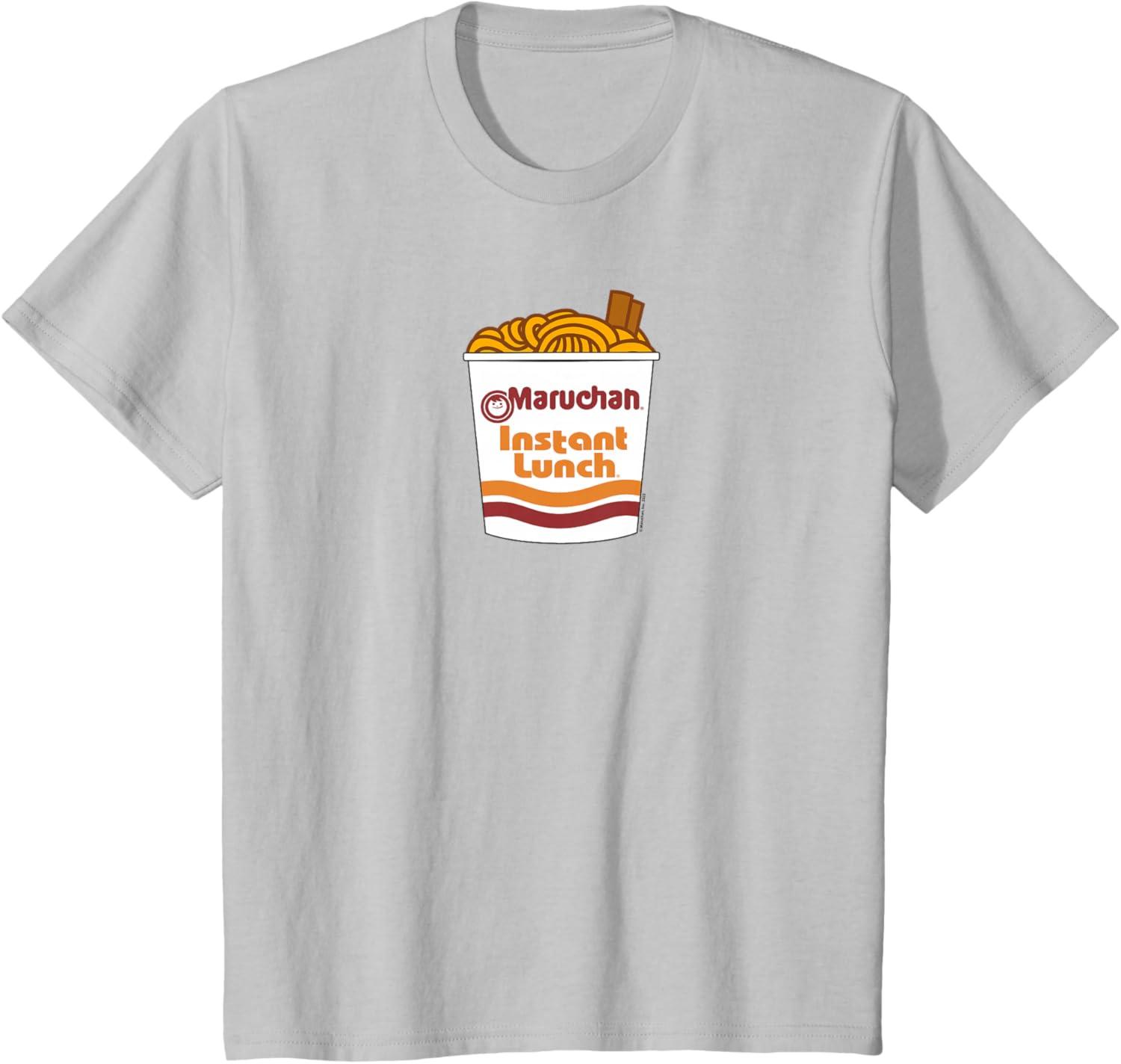 image:imageMaruchan Ramen Noodle Cup with Chop Sticks TShirtSilver Grey