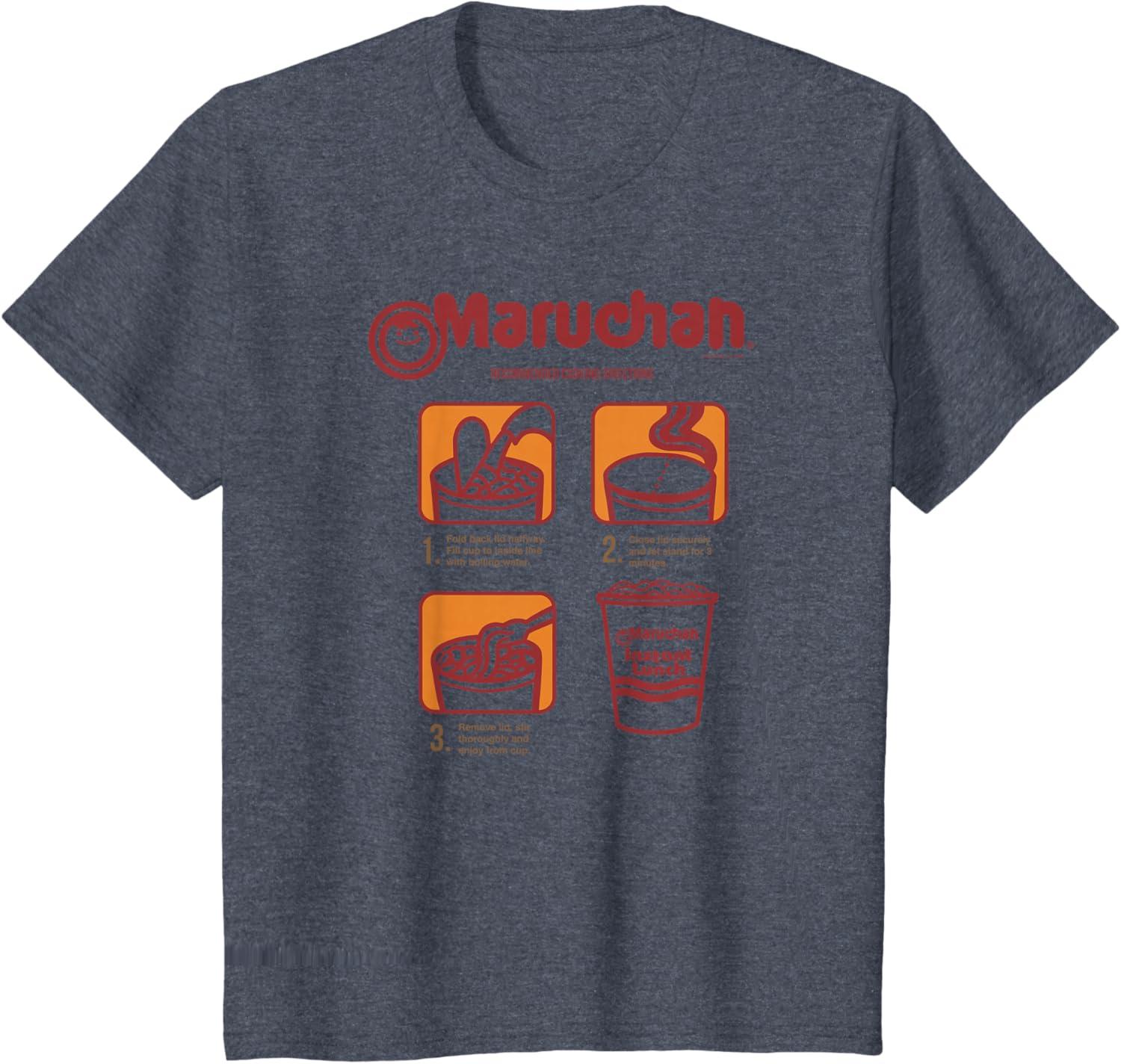 image:imageMaruchan Recommended Cooking Directions Poster TShirtHeather Blue