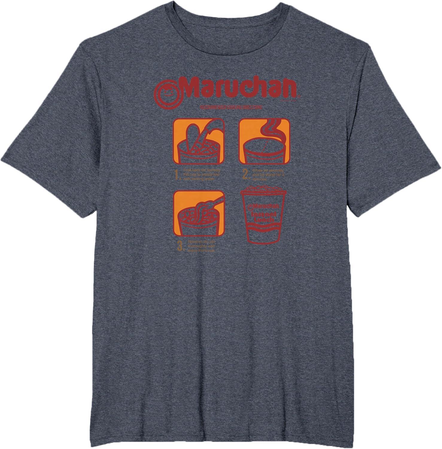 image:imageMaruchan Recommended Cooking Directions Poster TShirtHeather Blue